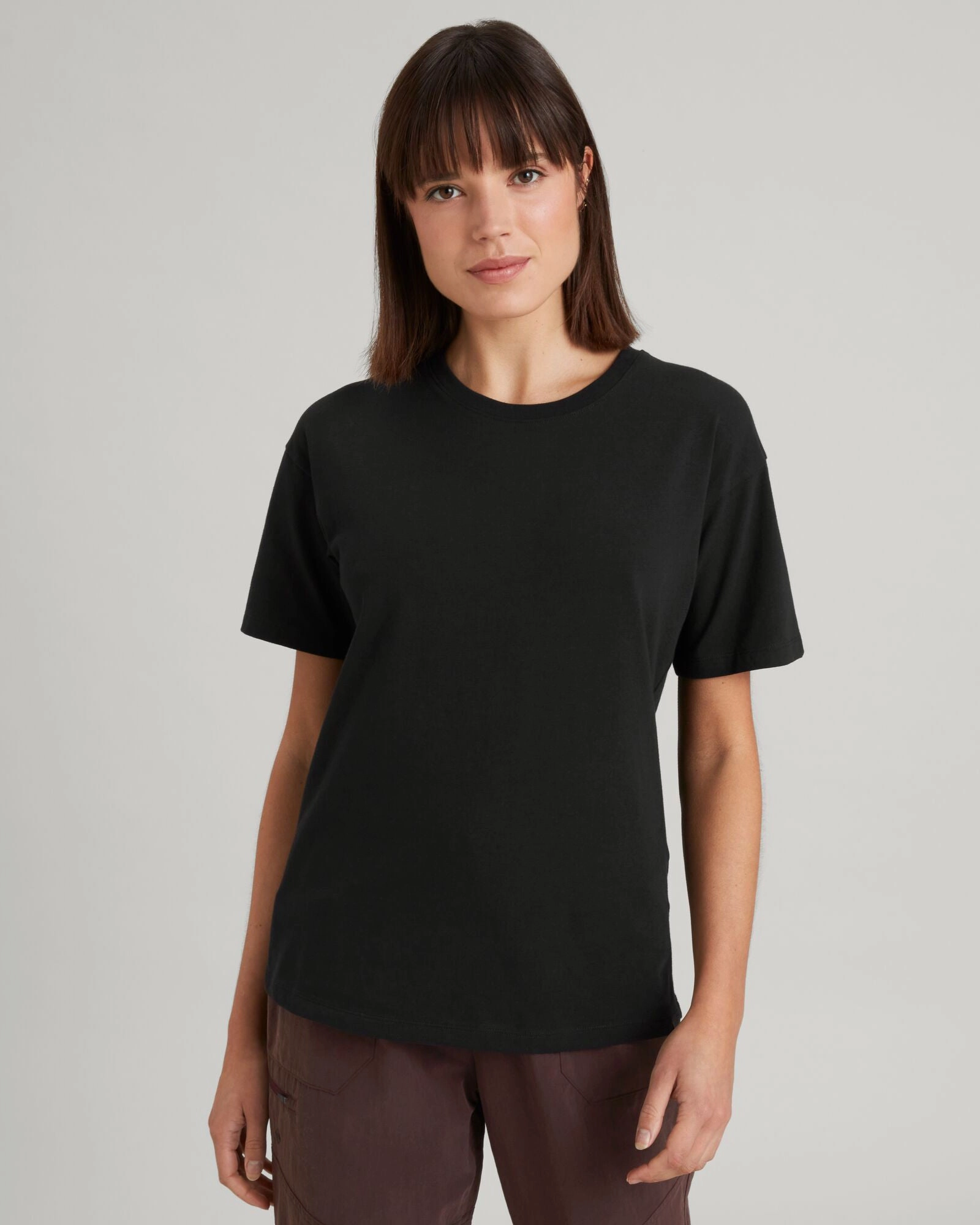 KMD Women's Short Sleeve T-shirt - Black Stingray RaglanSleeve Mesh Lining