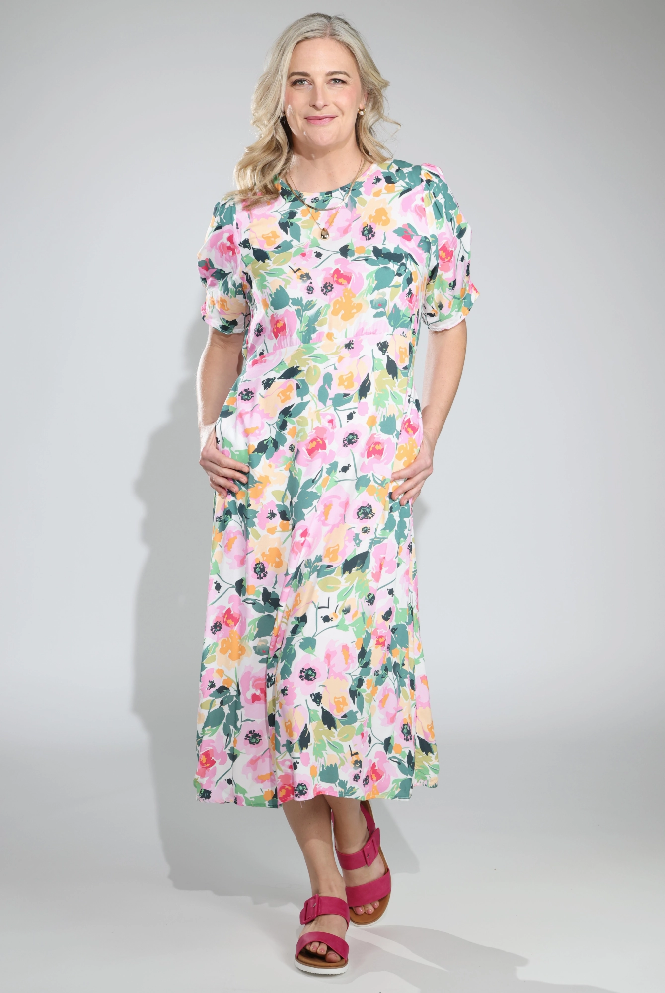 Layering Piece Dress | Petal Pink Garden | 7322C1