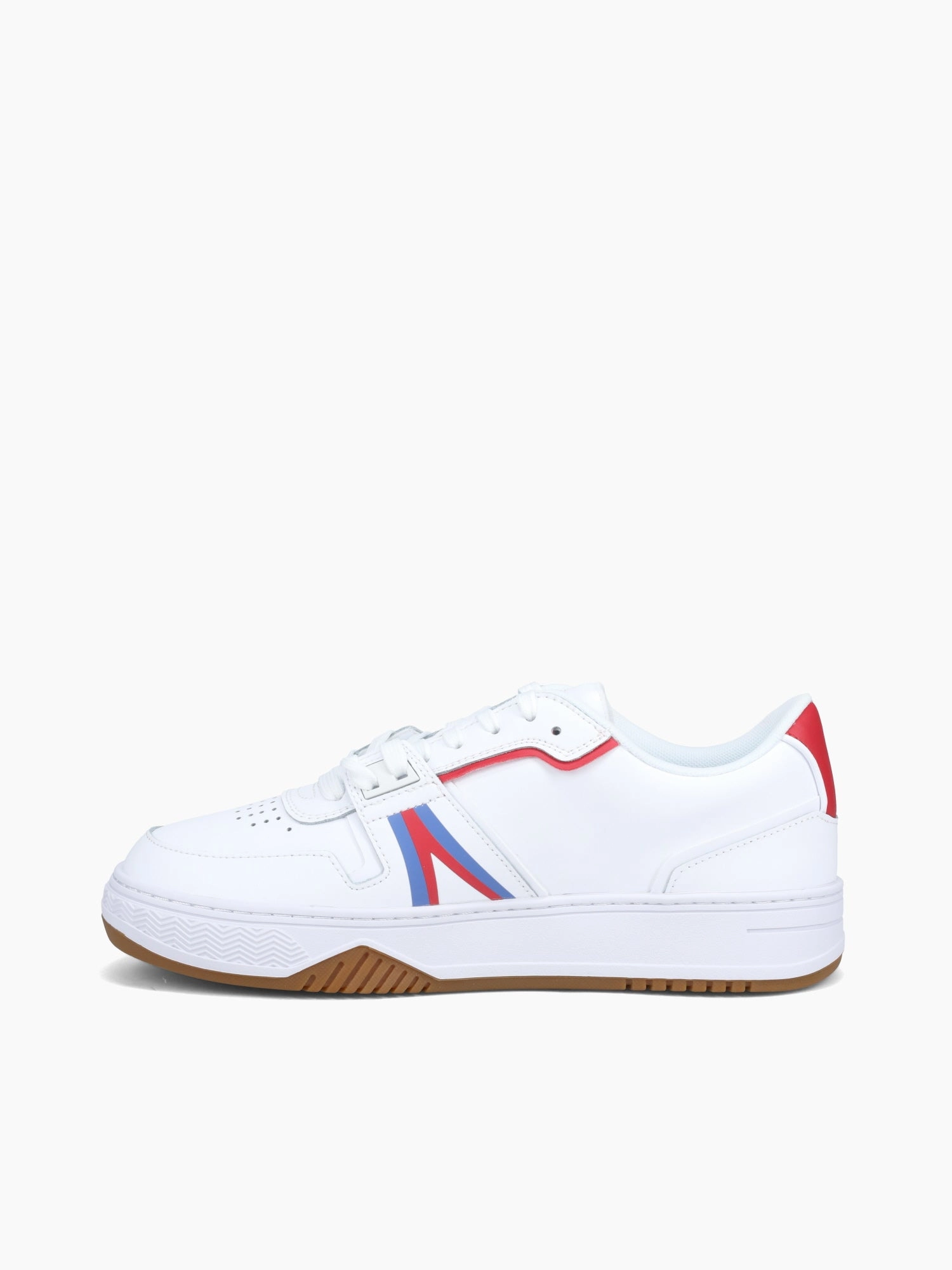 Contoured Footbed StretchableMaterial L001 124 9 White Red Blu leather