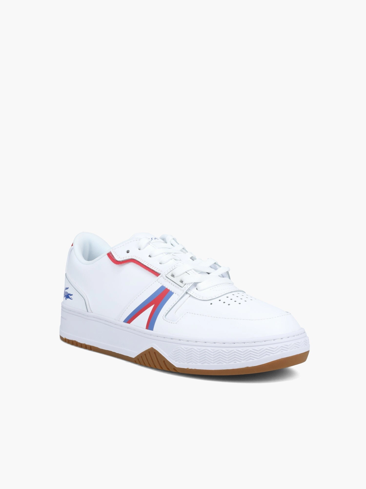 L001 124 9 White Red Blu leather Ventilated Mesh
