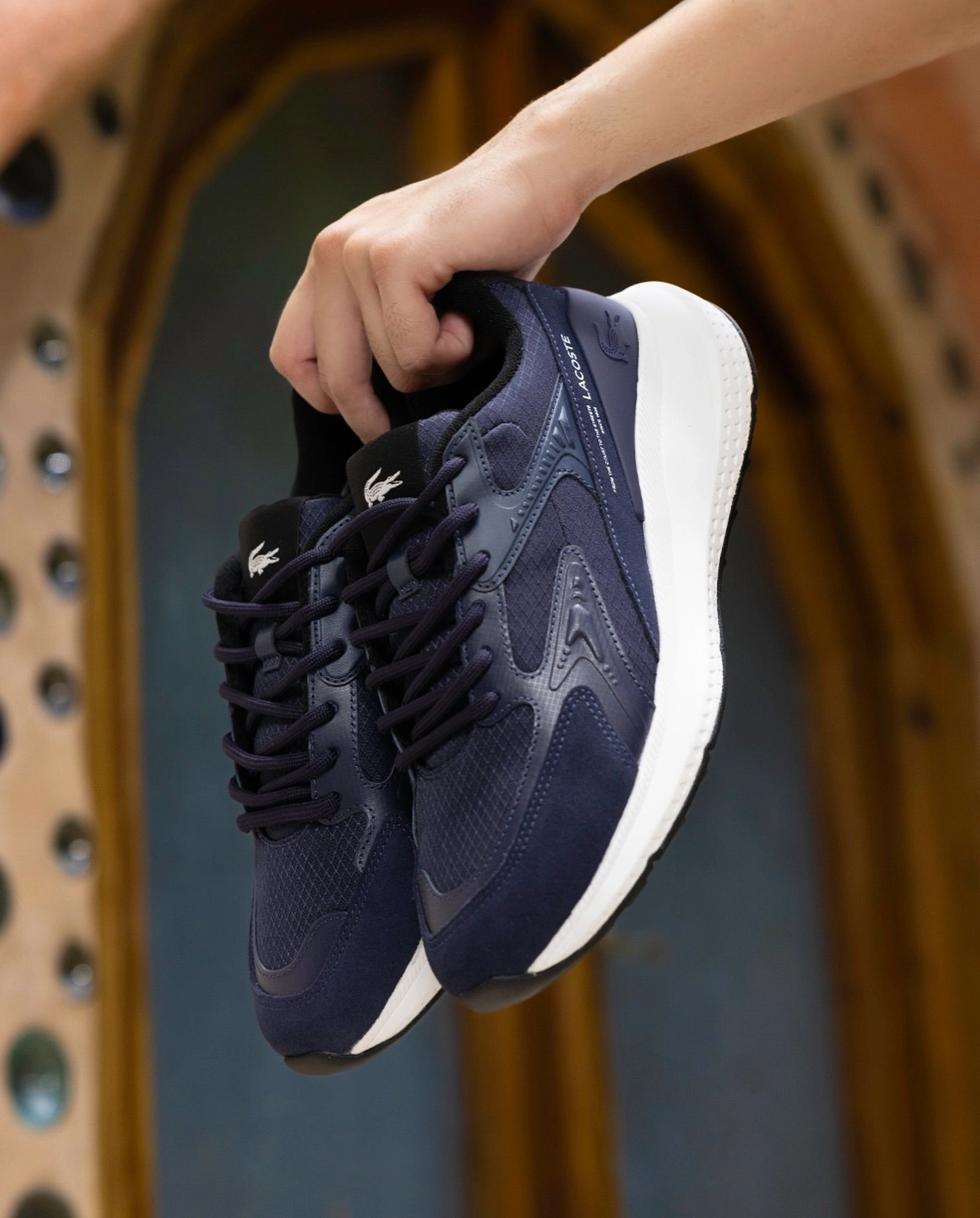 Impact Step L003 Evo Nvy Wht textile Suede