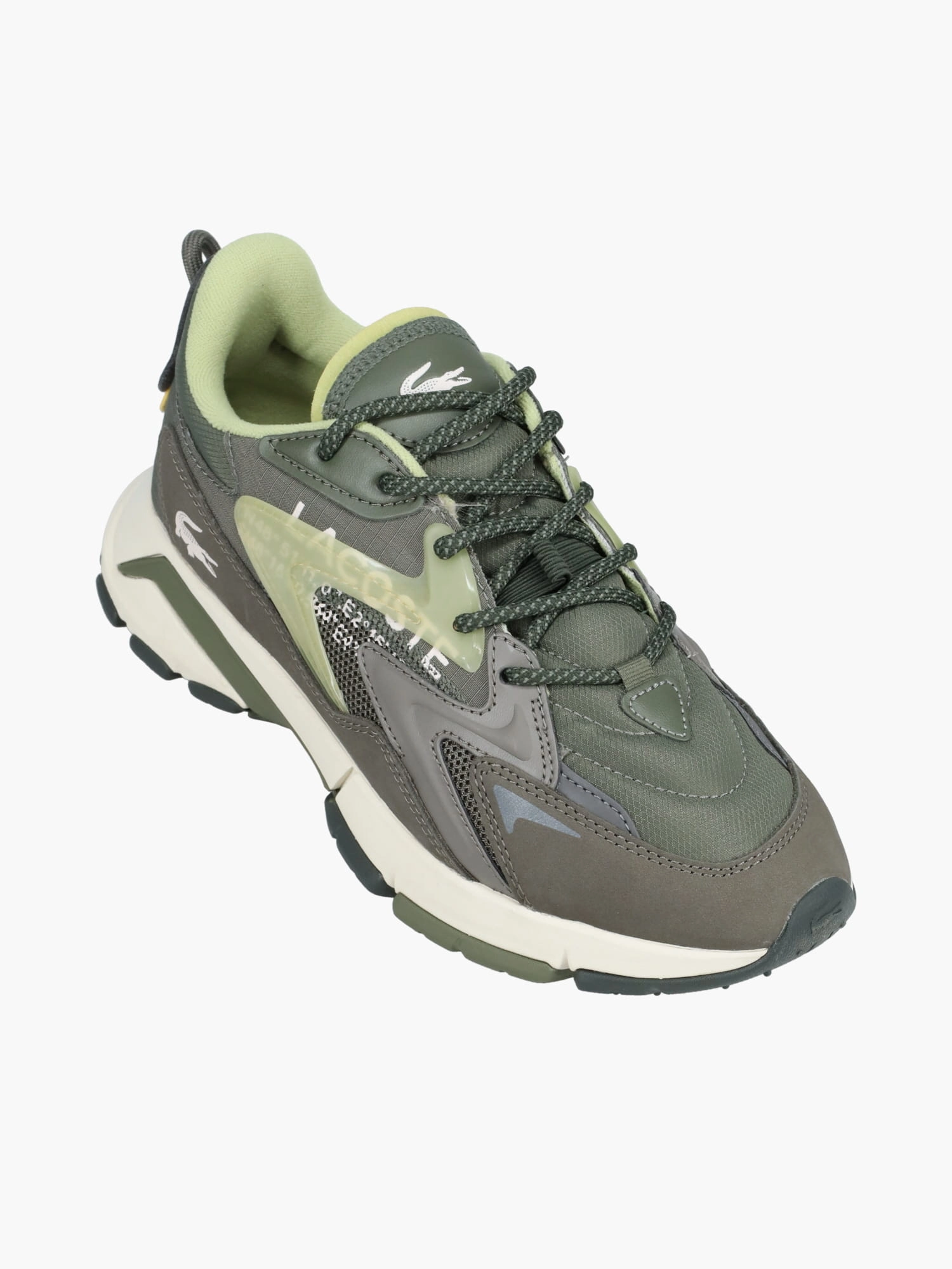 L 003 Neo Tech Khk Off wht leather Sneaker Design Clean Finish