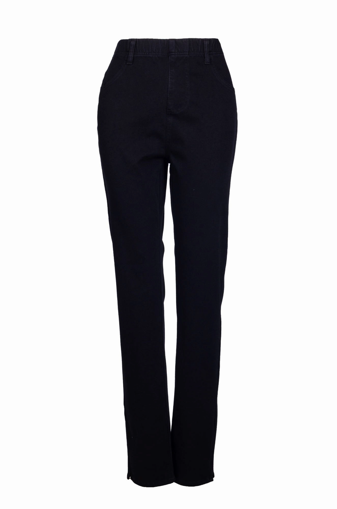 Spring Mood Office Wear Minimalist Wonder Stretch Denim Regular Jeans | Black | 6943B1