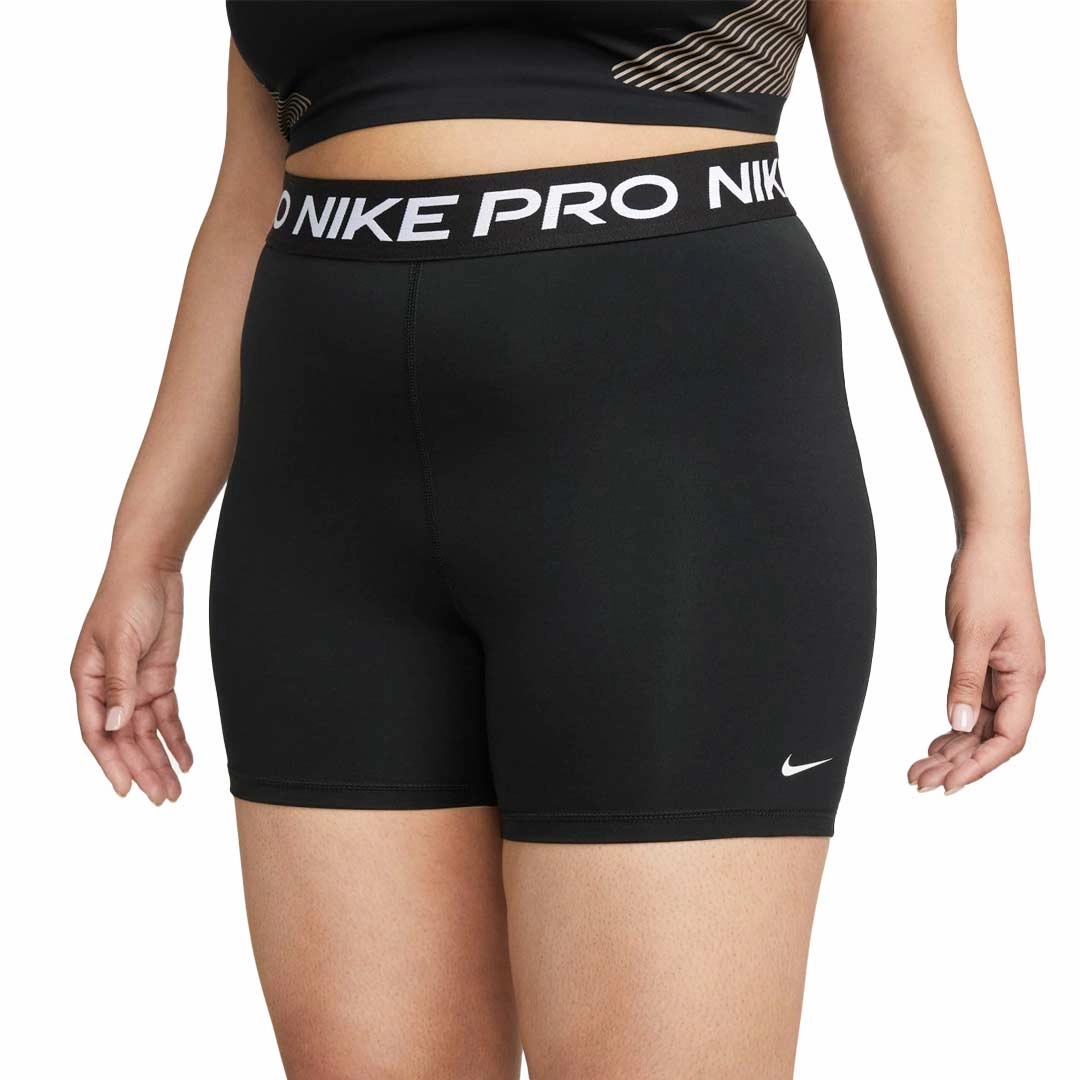 Nike Pro - Women's Pro 365 5 Inch Shorts (Plus Size) (DR6858 010) Lightweight Material