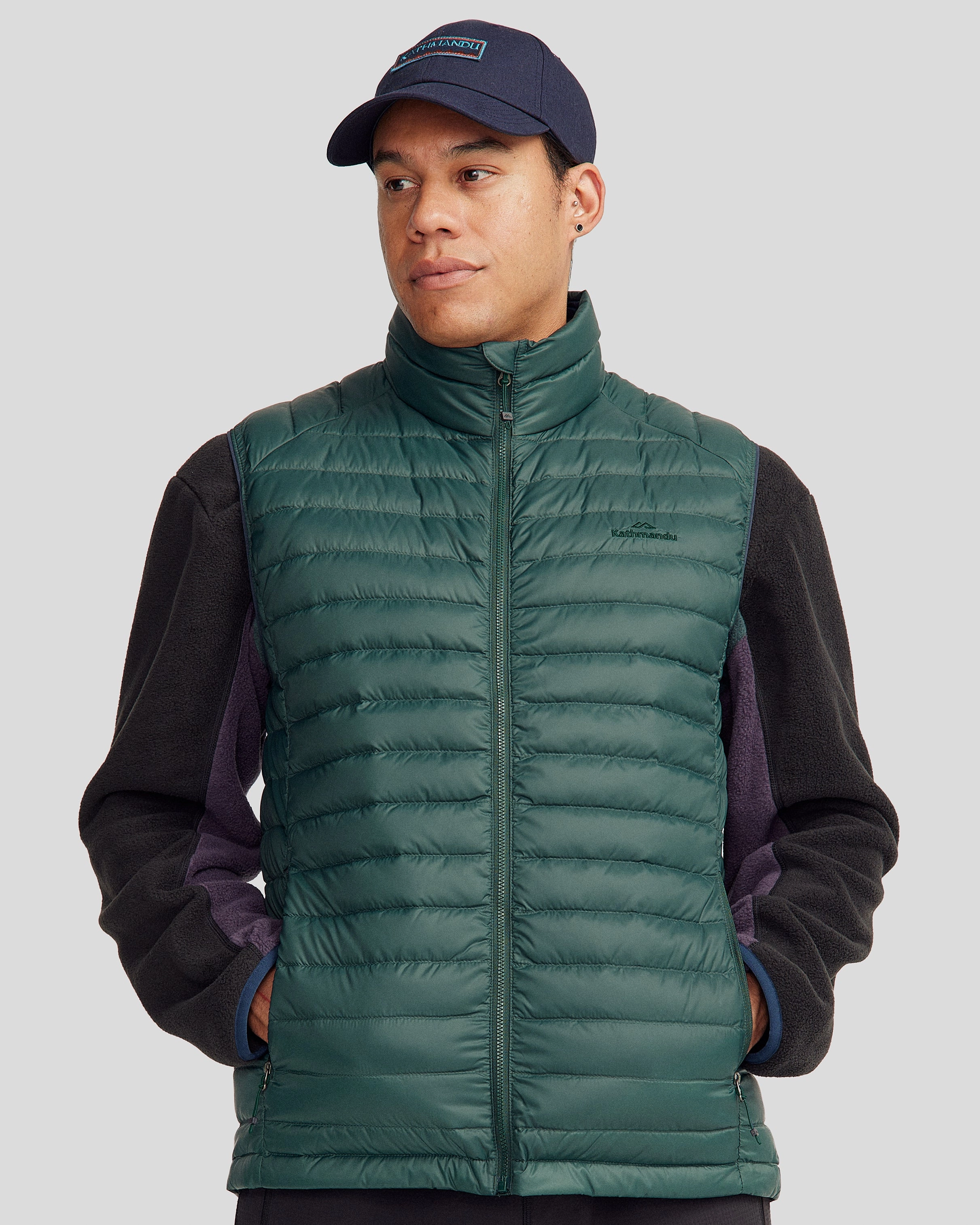 Bold Statement Odor Resistant Men's Heli Down Vest v4 - Deep Forest