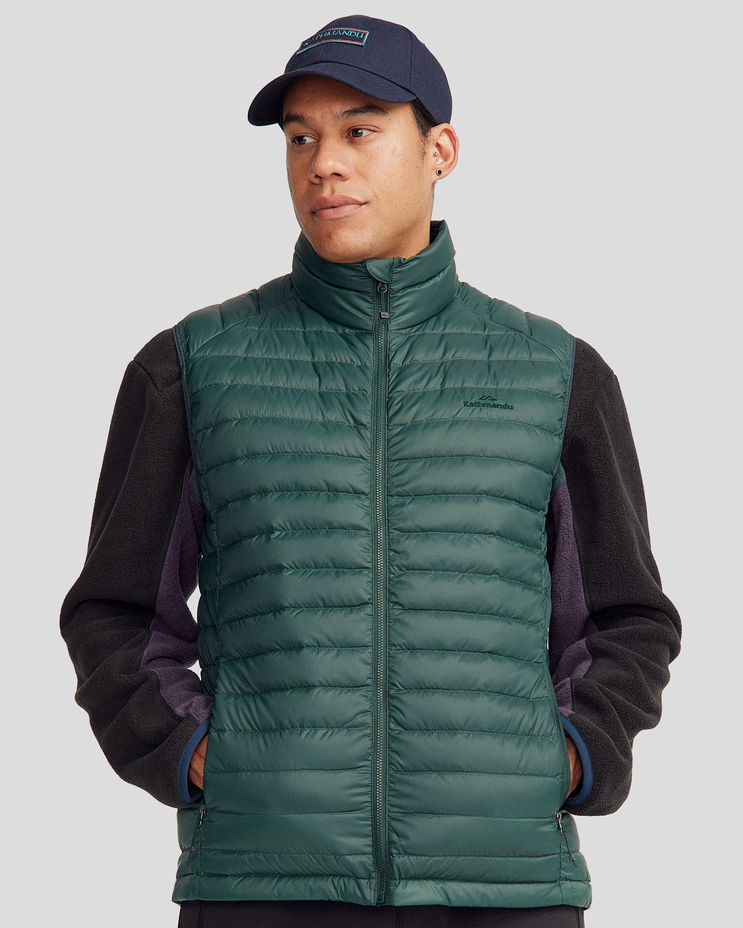 Men's Heli Down Vest v4 - Deep Forest Reversible Layer