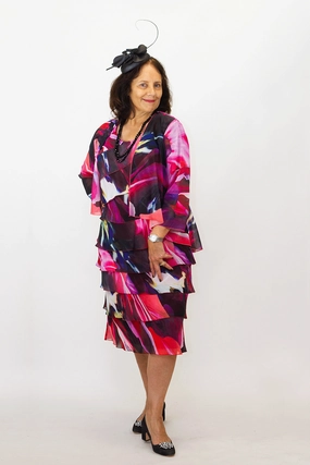 Flexible Shoulder Panels Cozy Texture Layla Jones - LJ0396 Calvin Klein Chiffon Jacket