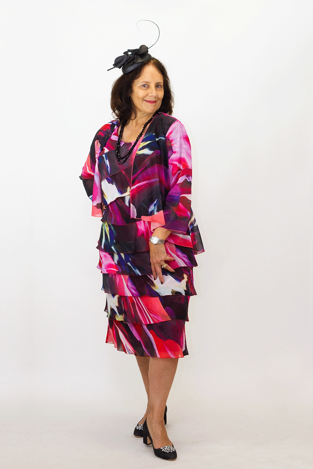 Flexible Shoulder Panels Cozy Texture Layla Jones - LJ0396 Calvin Klein Chiffon Jacket