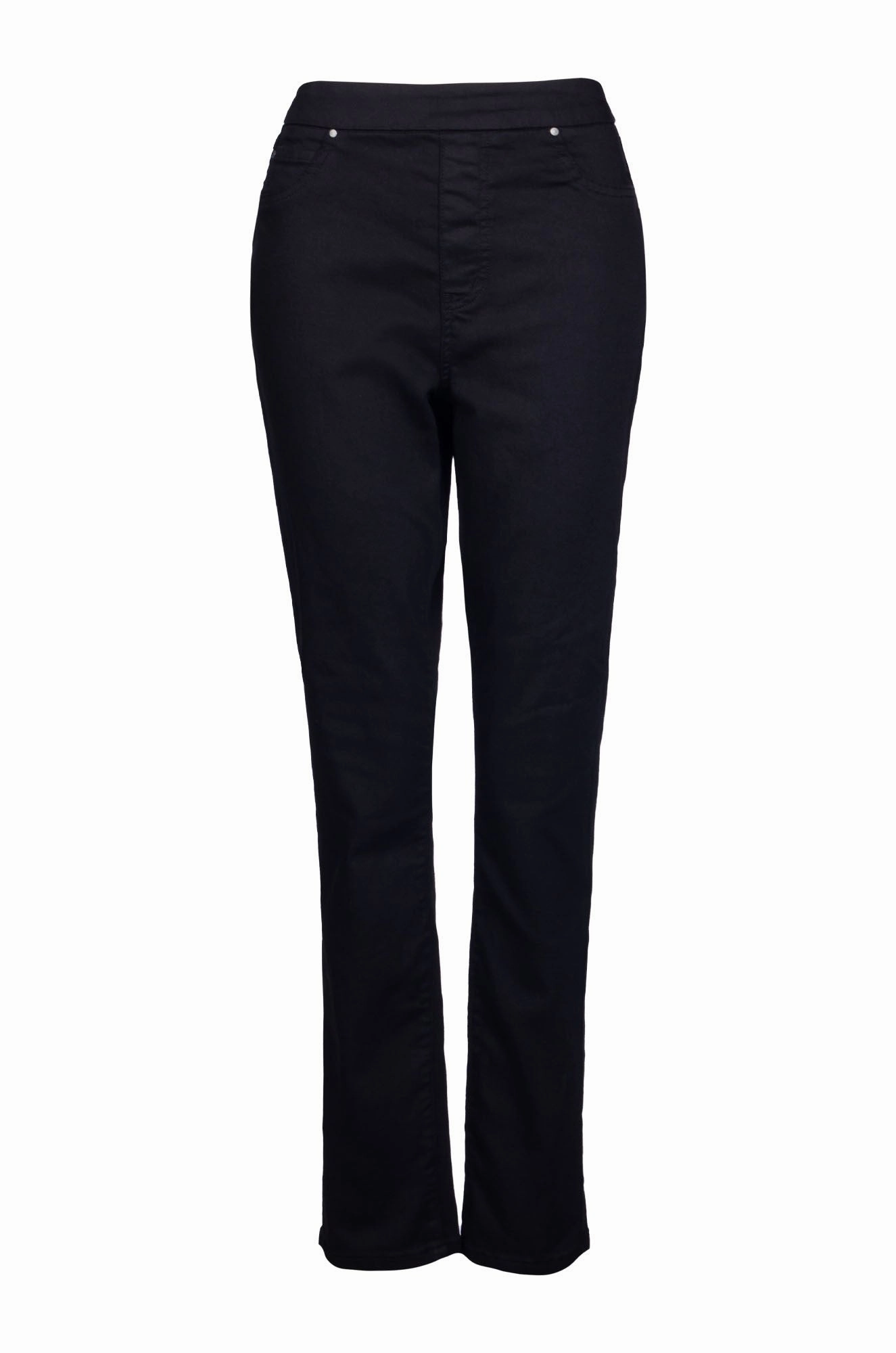 Smooth Breathable clean design Regular Coloured Denim Jeans | Black | 6907B1