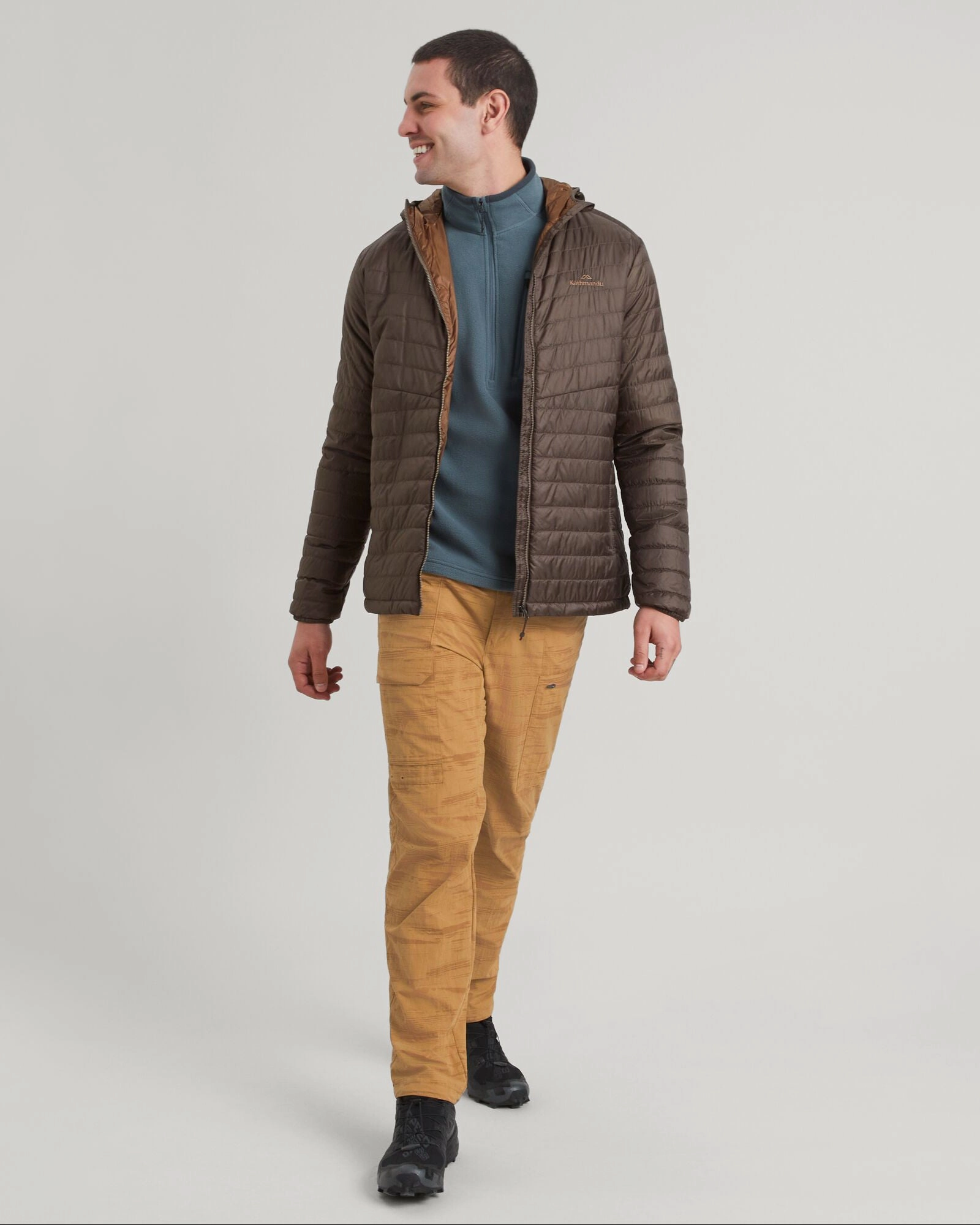 Faux Fur Collar Heli R Men's novaLOFT Hooded Jacket - Trail