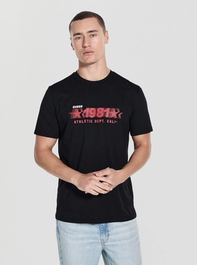 Hypoallergenic fabric Soft Touch Texture Black Adelmo Logo Active T-Shirt