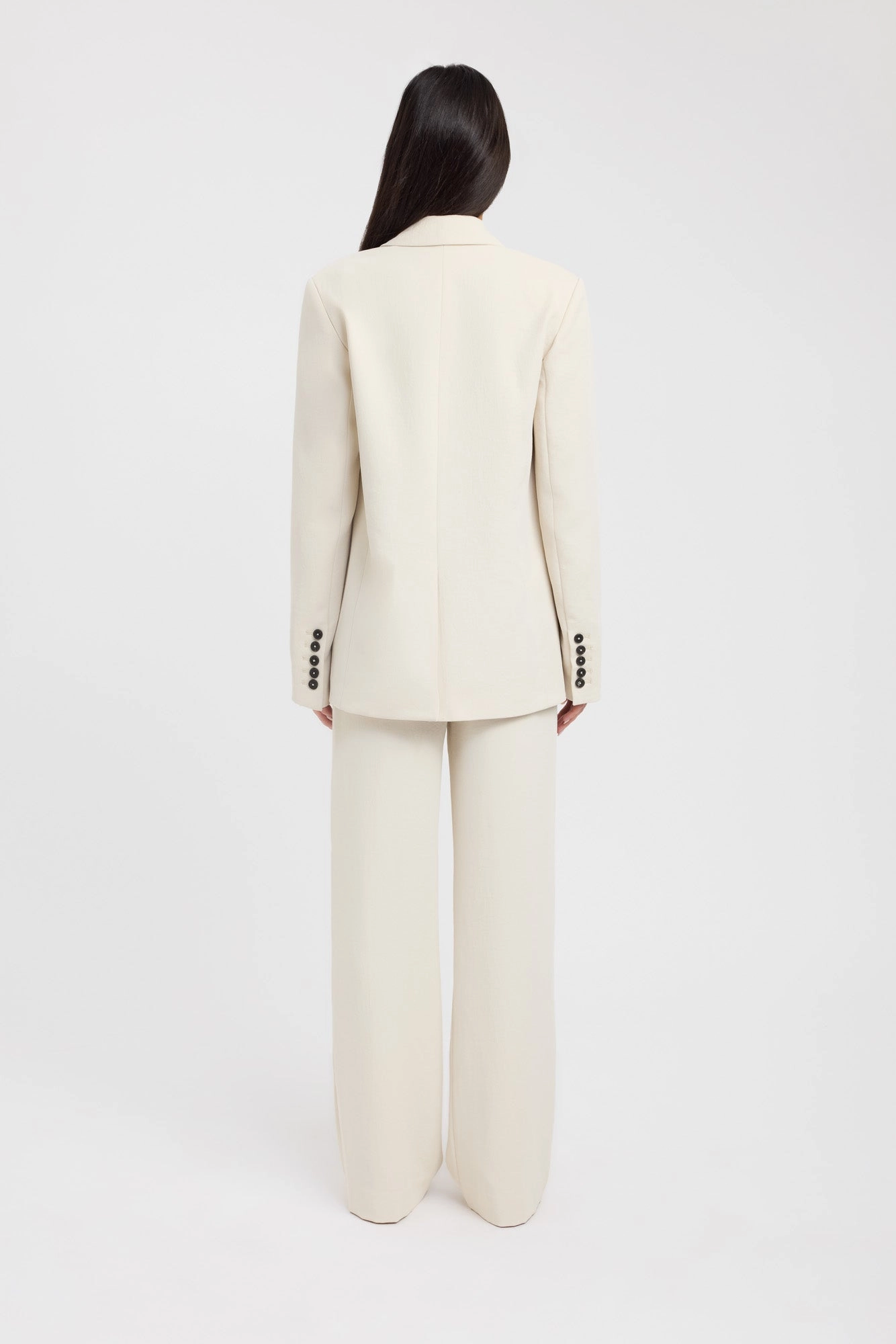 Ariel Button Blazer Hidden Zipper Expandable Side Gussets