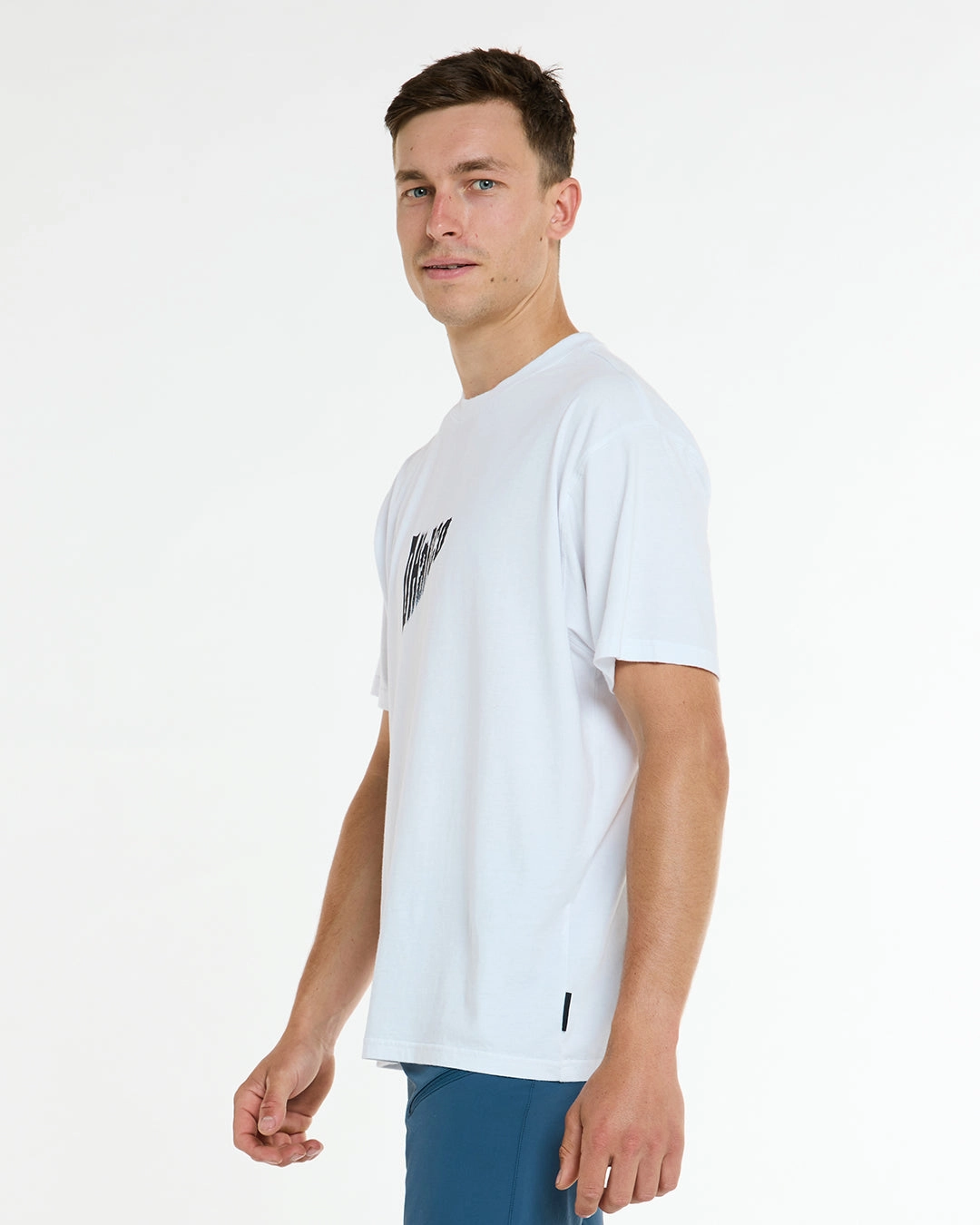 Mens Cotton Tee | White Fashionable Ease Trendy Fashion