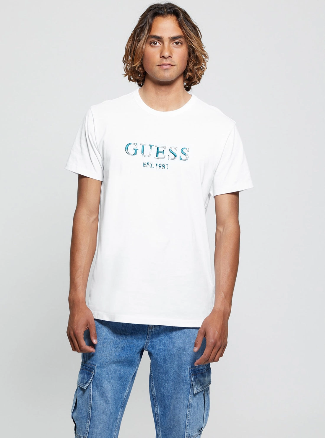 YarnDyedQuality Eco White Logo Multicolour T-Shirt