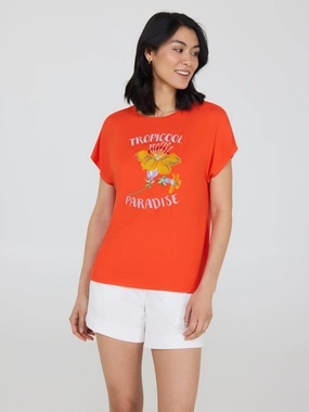Street Comfort oversized but not shapeless "Tropicool Paradise" Graphic T-Shirt