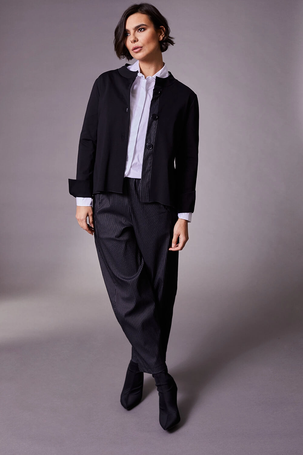 Four Way Stretch Peruzzi - W23520 Striped Cocoon Pant