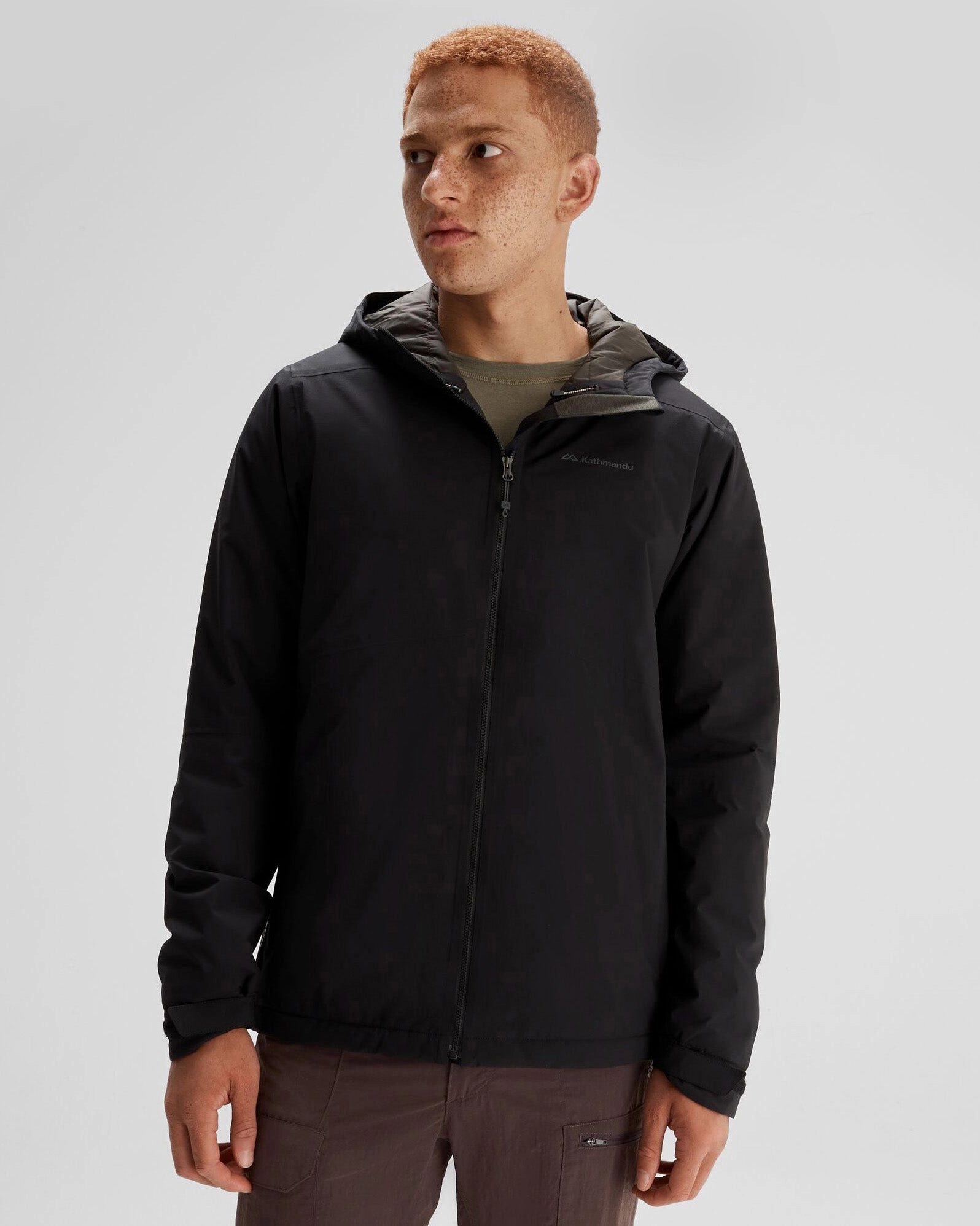 Transitional Layer Men's Trailhead 2L Insulated Rain Jacket - Black Stingray