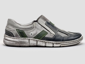 Subtle Edge Field Jog Men's All-Day Slip-On Leather Shoes - Grey