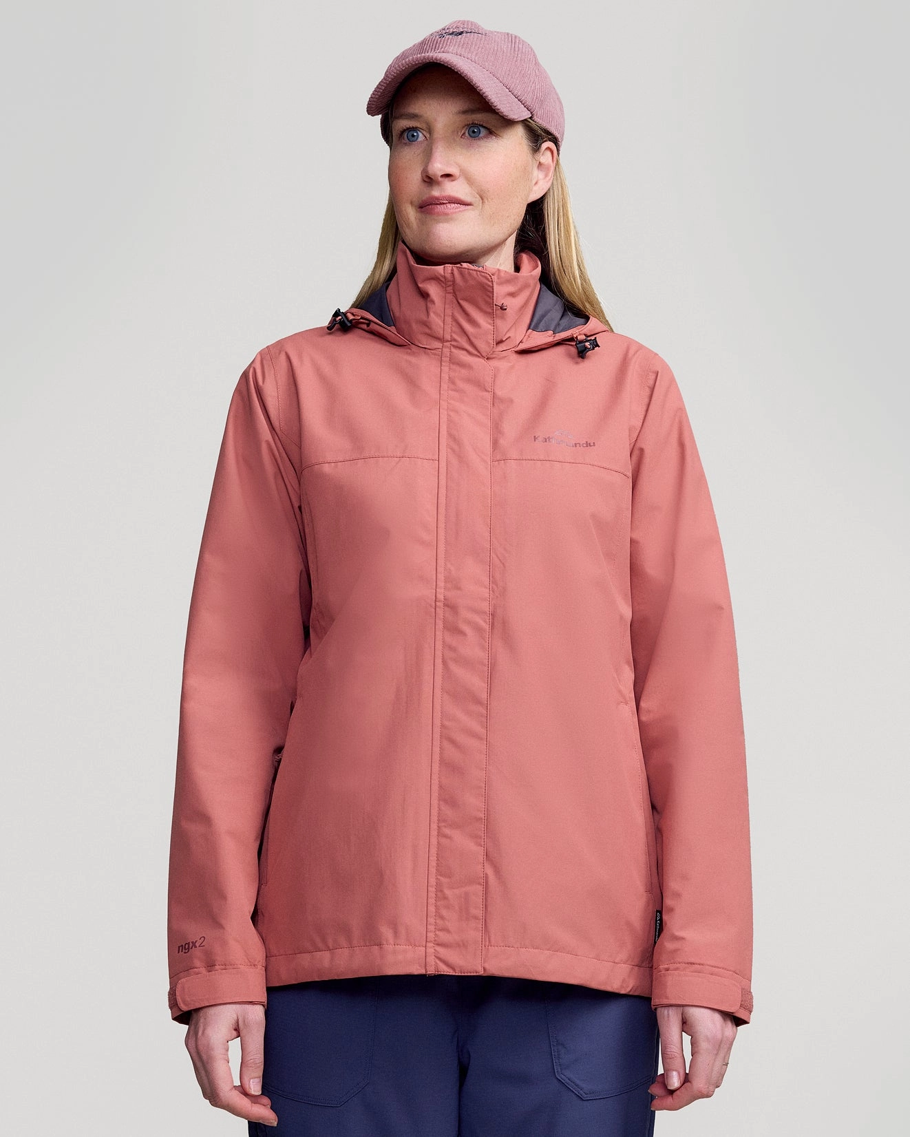 WeatherproofZipper High Neck Andulo Women's Rain Jacket v3 - Clay