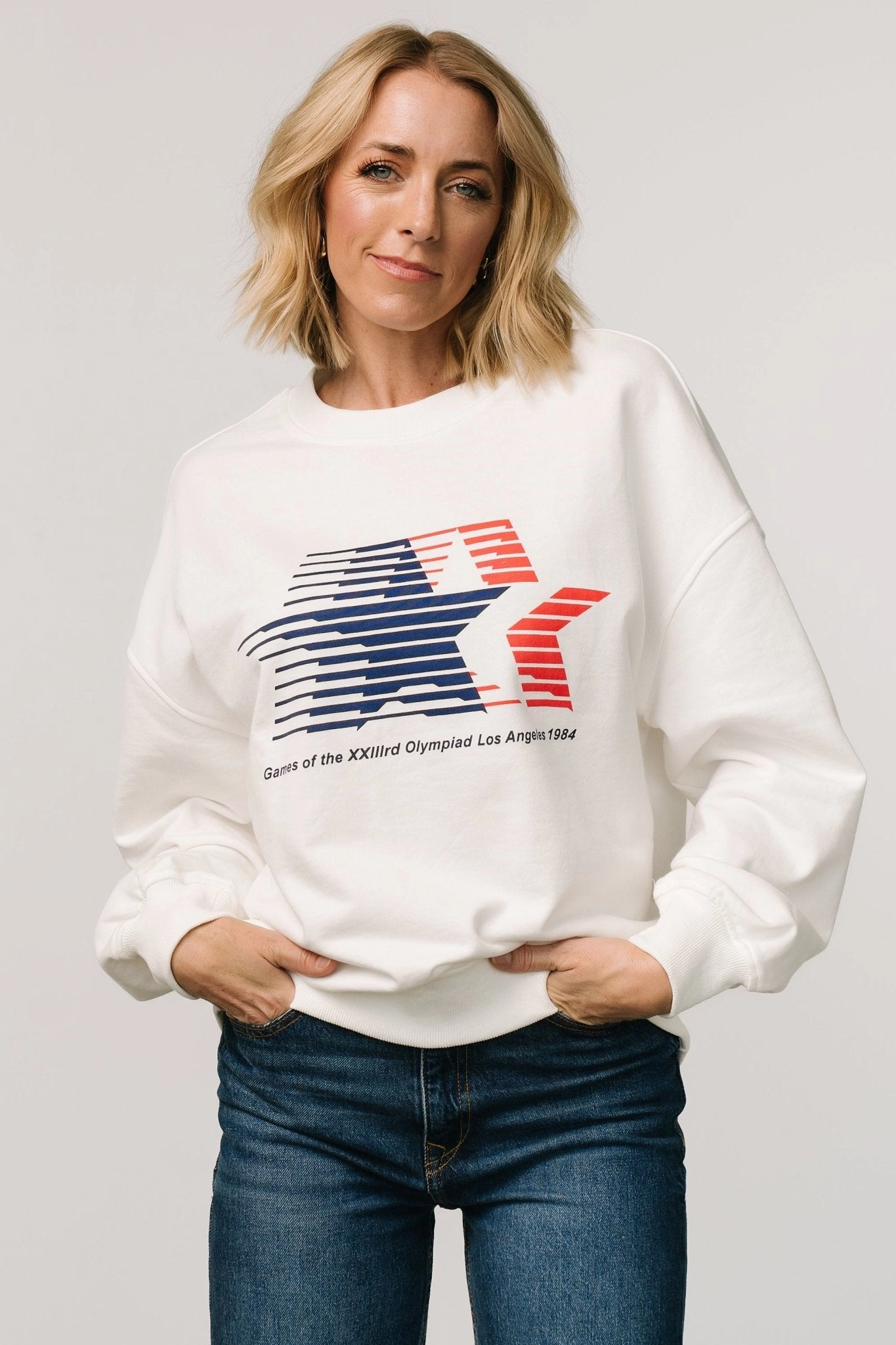 Los Angeles 1984 Sweatshirt | Off White Bonded Seam Technology Reversible Layer