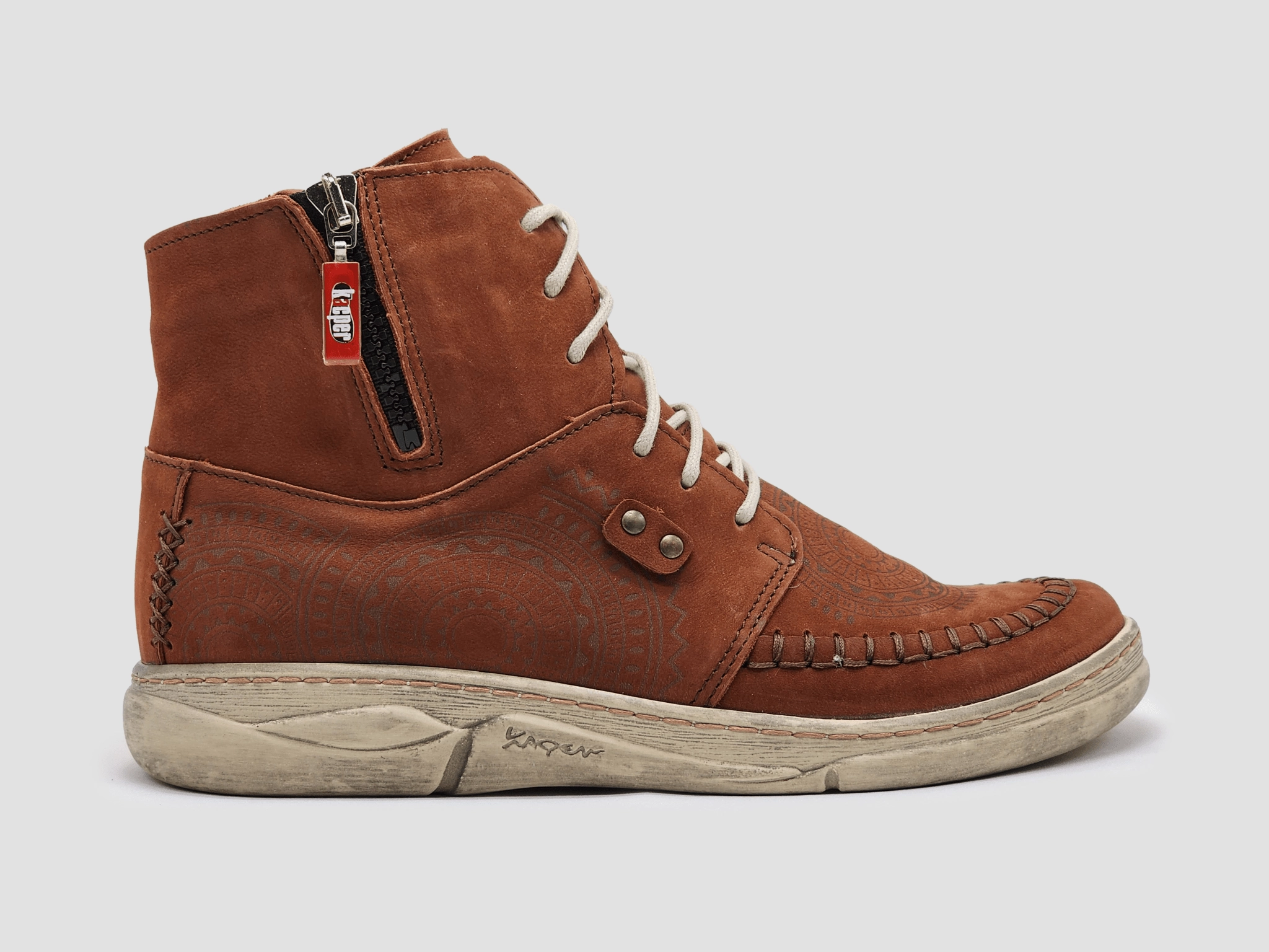 Women's Timeless Brown Wool-Lined Zip-Up Leather Boots Reinforced Form Weather Resistant User