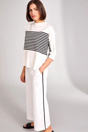 tailored look Core Movement Peruzzi - S24205 Side Stripe Trouser