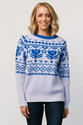 Soft Warmth Lucerne Sweater | Blue Multi