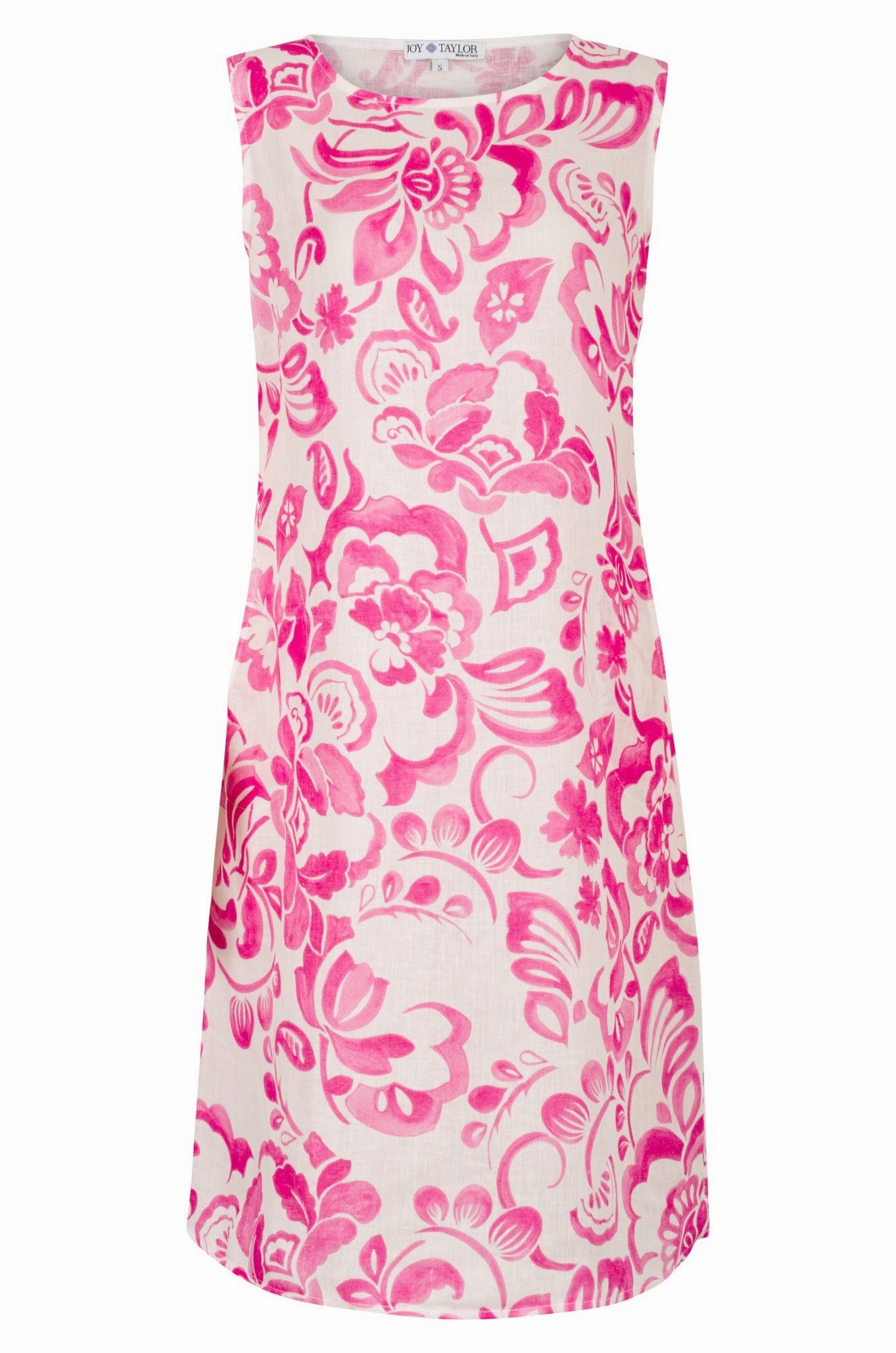 Pleat Breeze Made in Italy 100% Linen | Magenta Brushstrokes | 0402A1