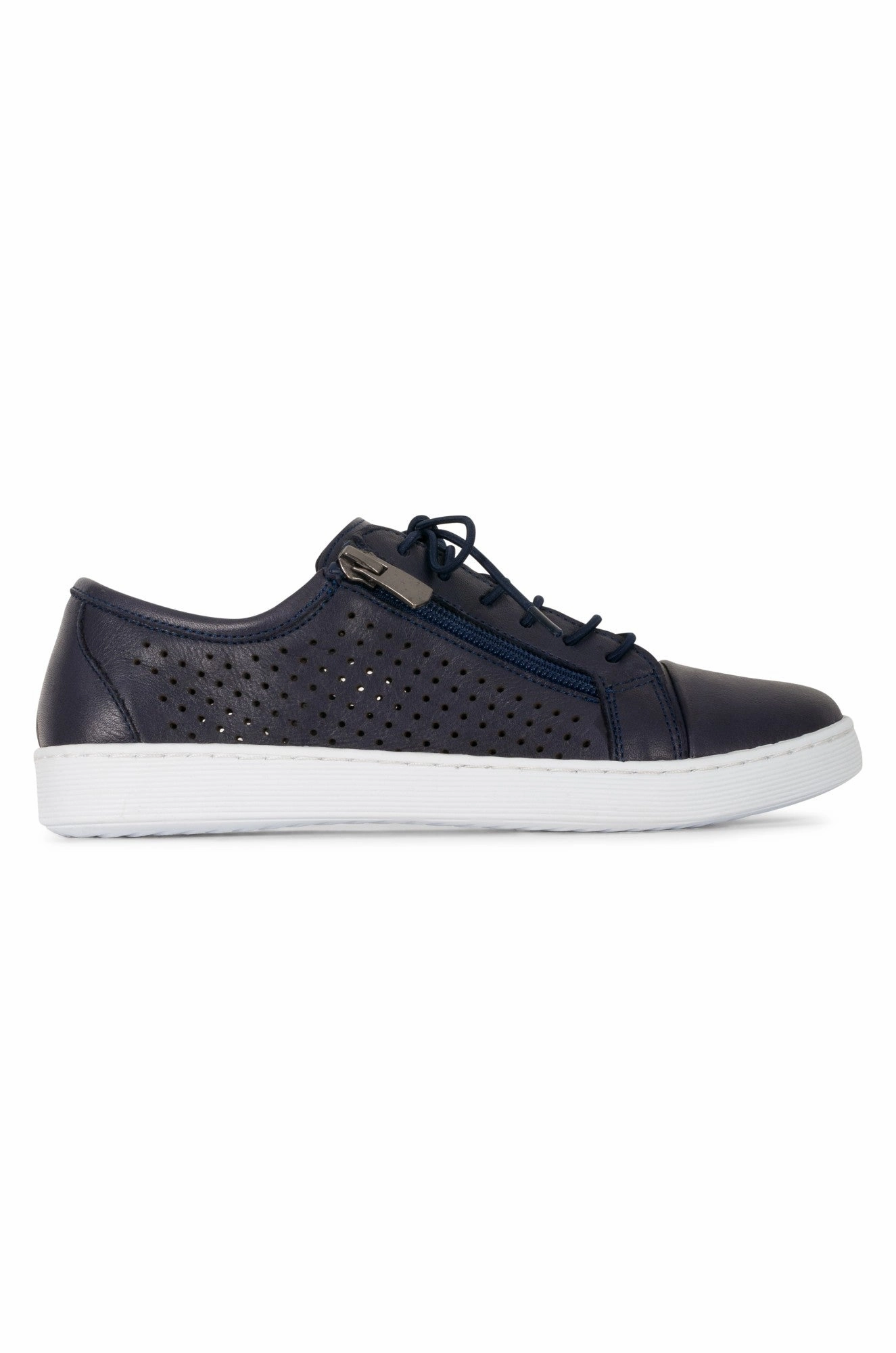 Micro Perforation Ventilation Made in Turkey Leather Sneaker | NAVY | KIMBERLEY AB