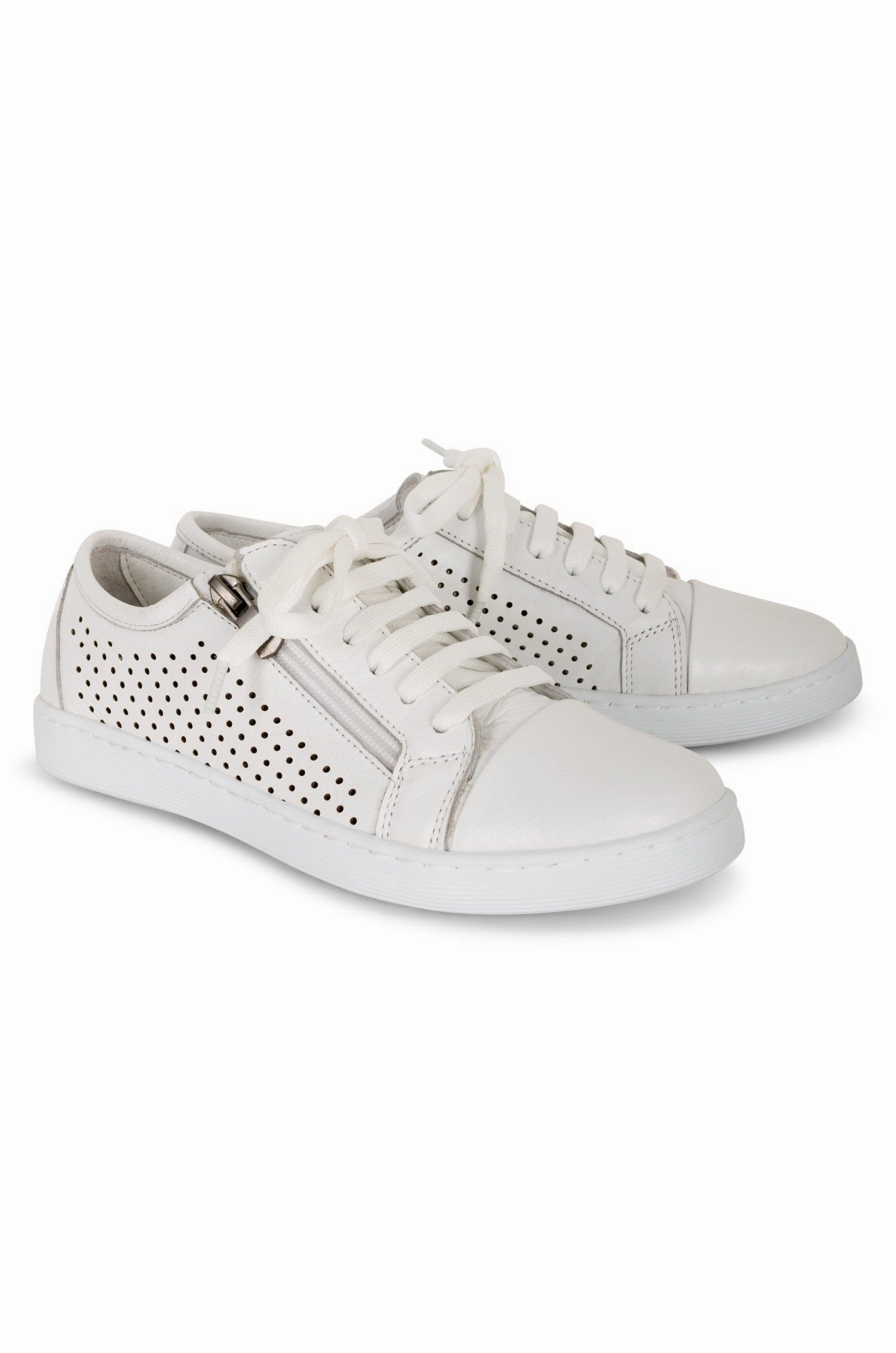 Made in Turkey Leather Sneaker | WHITE | KIMBERLEY AB Outfit Ease MeshFabric