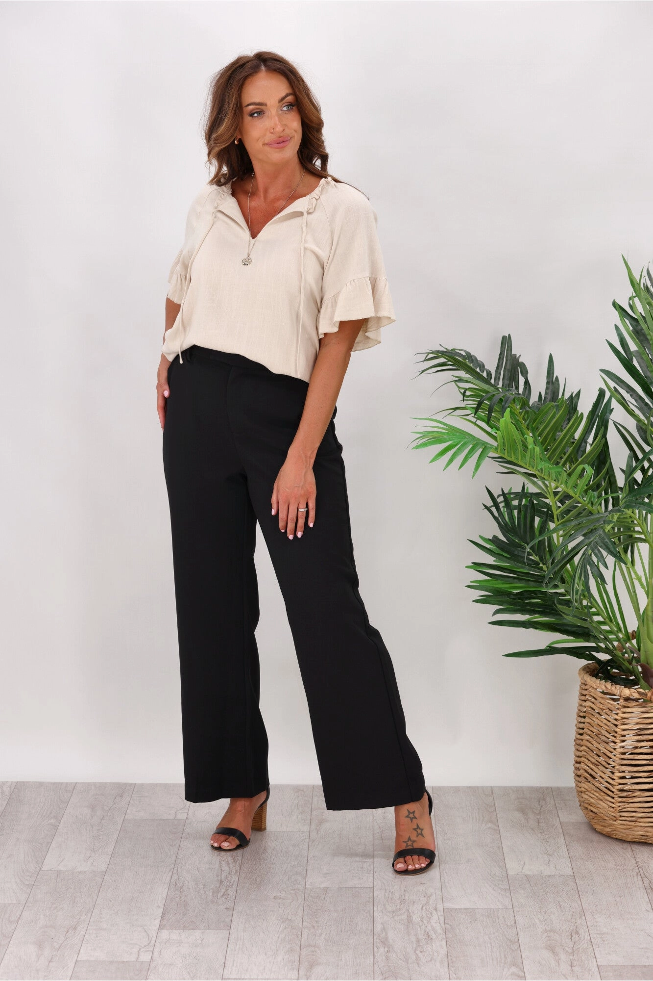 Shine On Label Alivia Tailored Pants Black Compression Fit Chic Comfort Wear