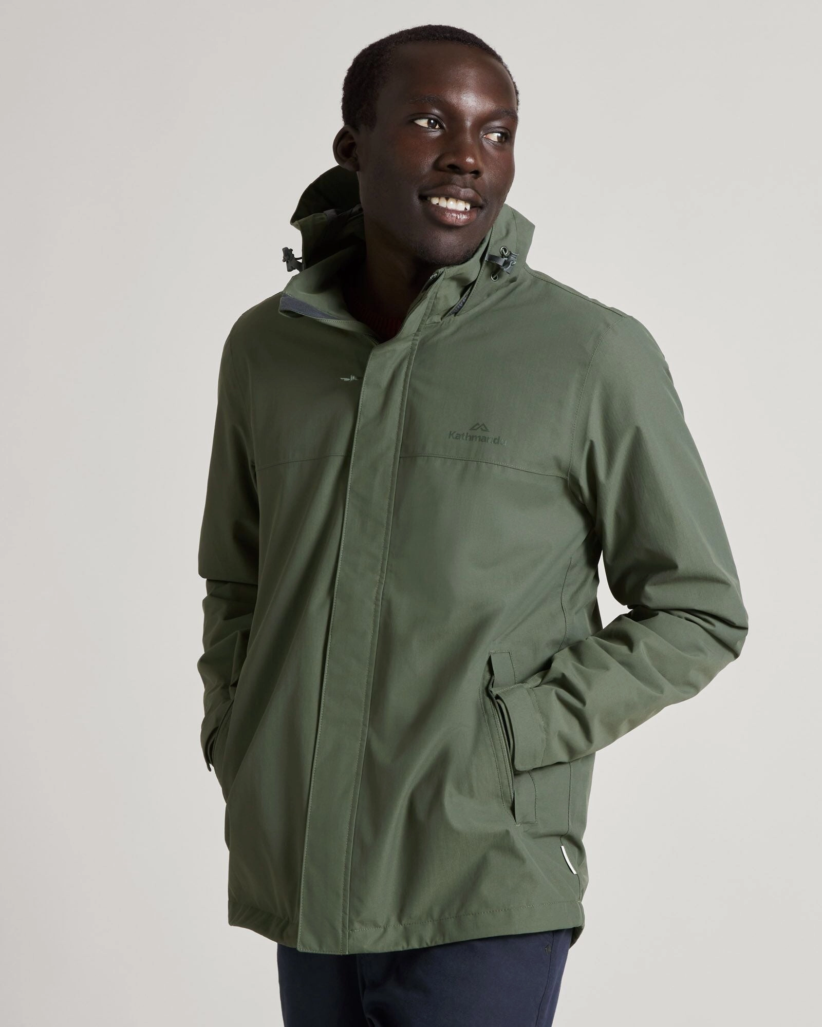 Light Diffusing Fabric Taped Edges Men's Andulo 2-layer Rain Jacket - Thyme