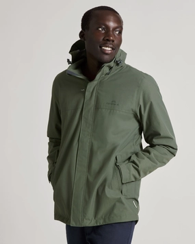 ConvertibleCollar Detachable Lining Men's Andulo 2-layer Rain Jacket - Thyme