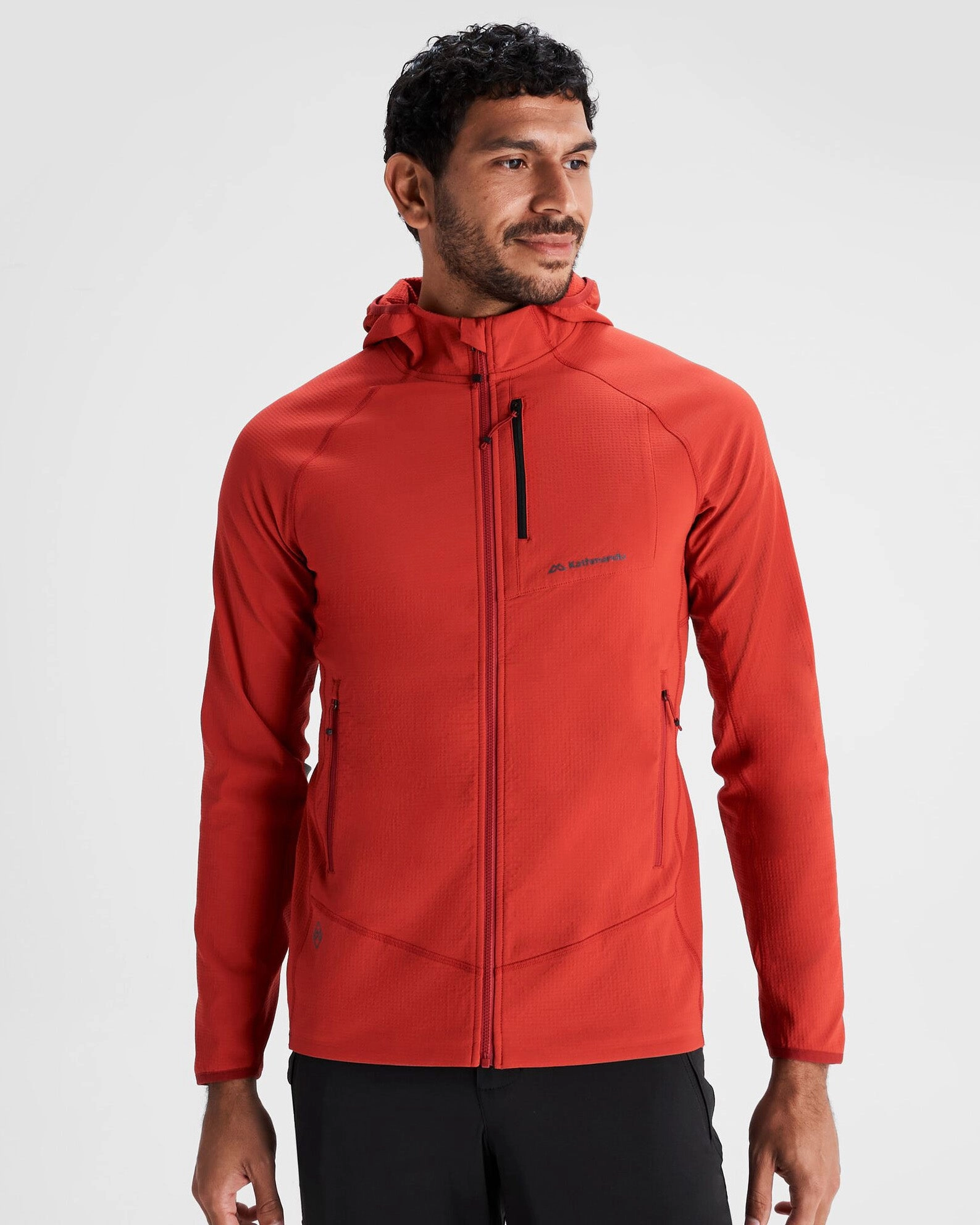 Men's Aysen Hooded Fleece Jacket - Spicy Chilli Pepper Compressed Packing Design