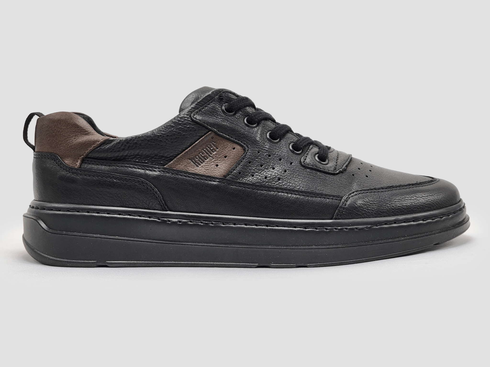 Men's Casual Leather Shoes - Black Mood Match