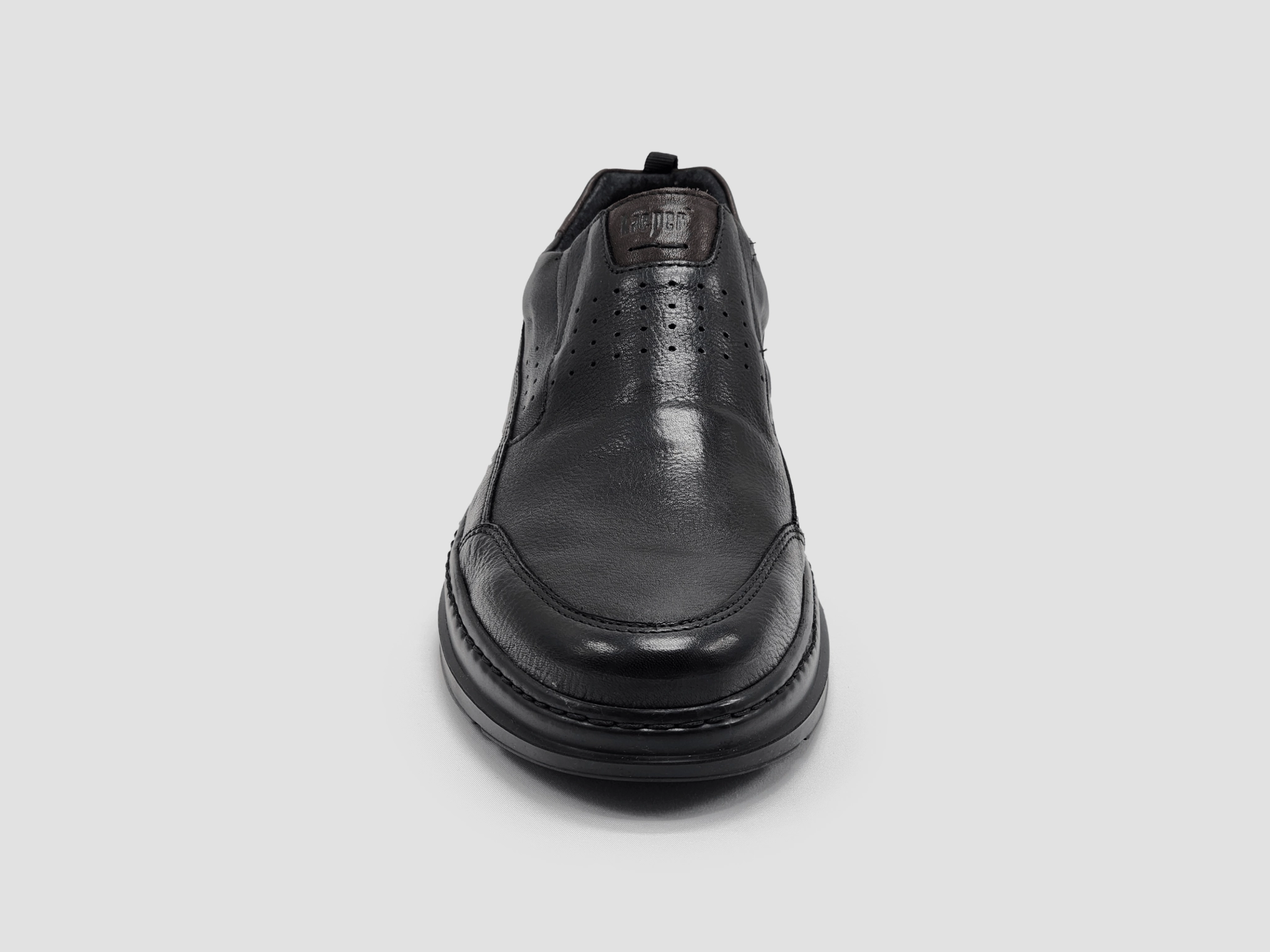 Men's Casual Slip-On Leather Shoes - Black No Pressure