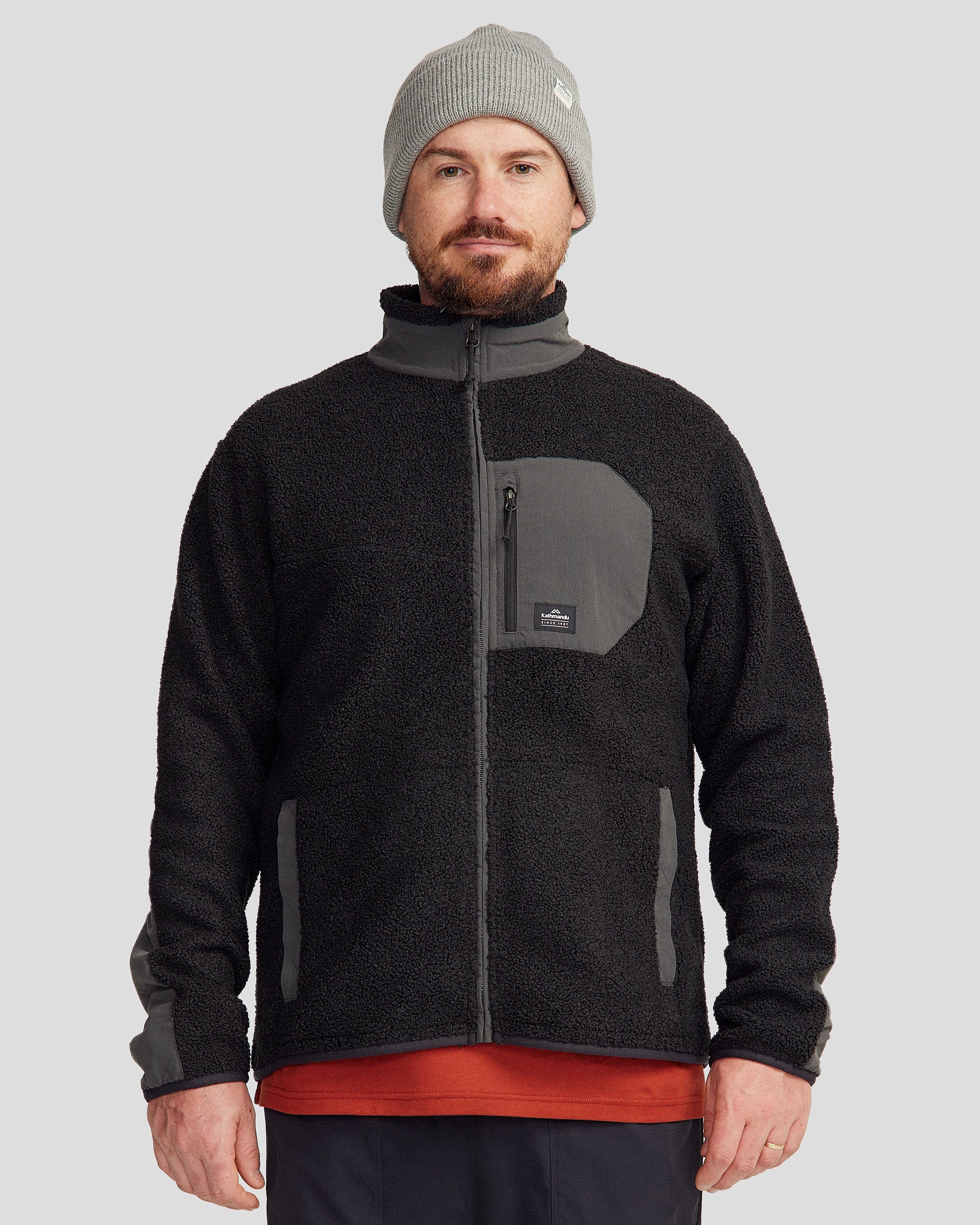 Men's Co-Z High Pile Jacket v3 - Black Stingray Comfort Fit Design Eco Friendly Textile