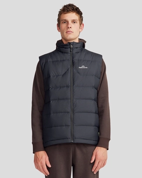 Eco Friendly Construction WeatherproofZipper Men's Epiq Down Vest - Black