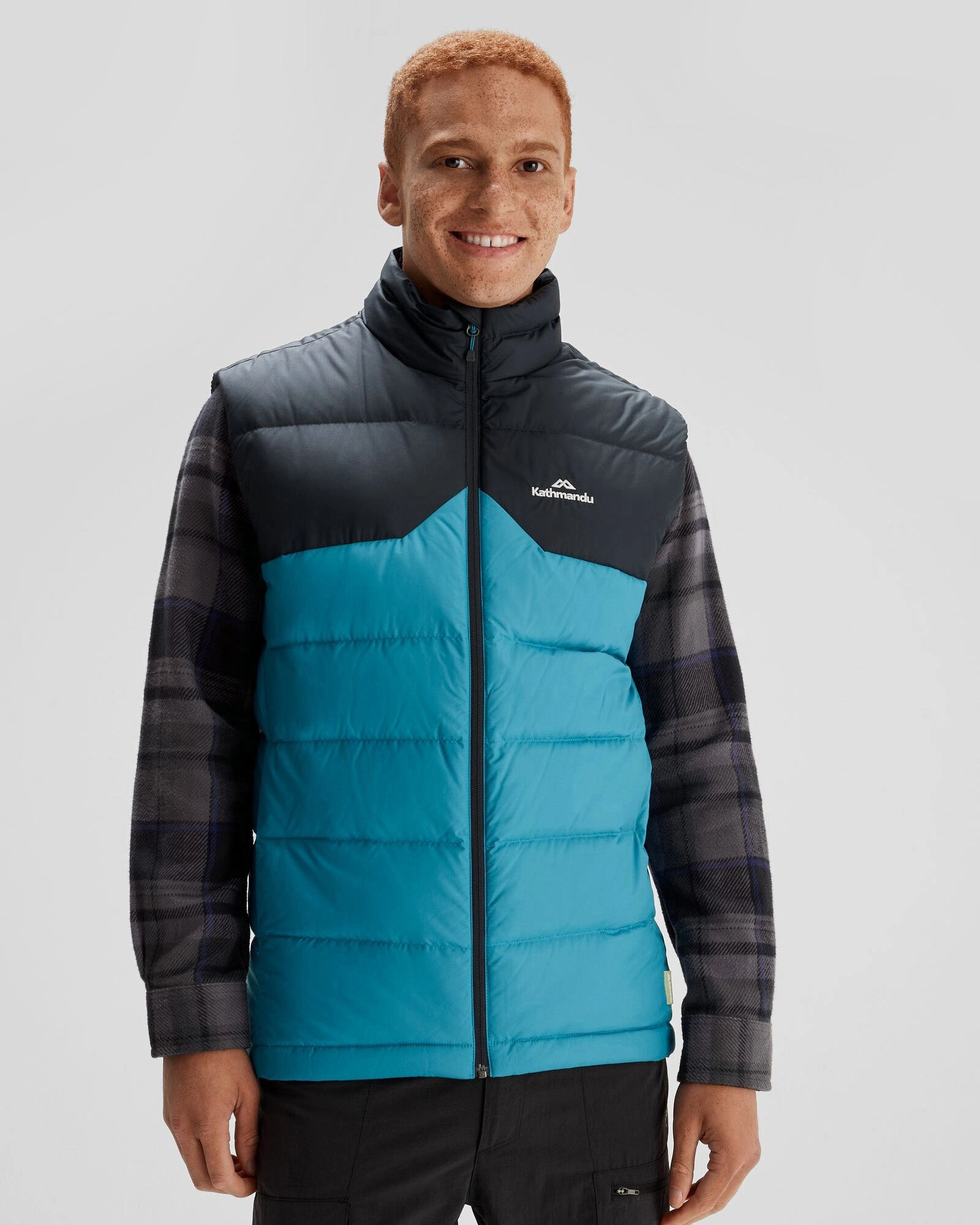 Men's Epiq Down Vest - Eddy/Meteor Seamless Stitching Temperature Regulating Lining