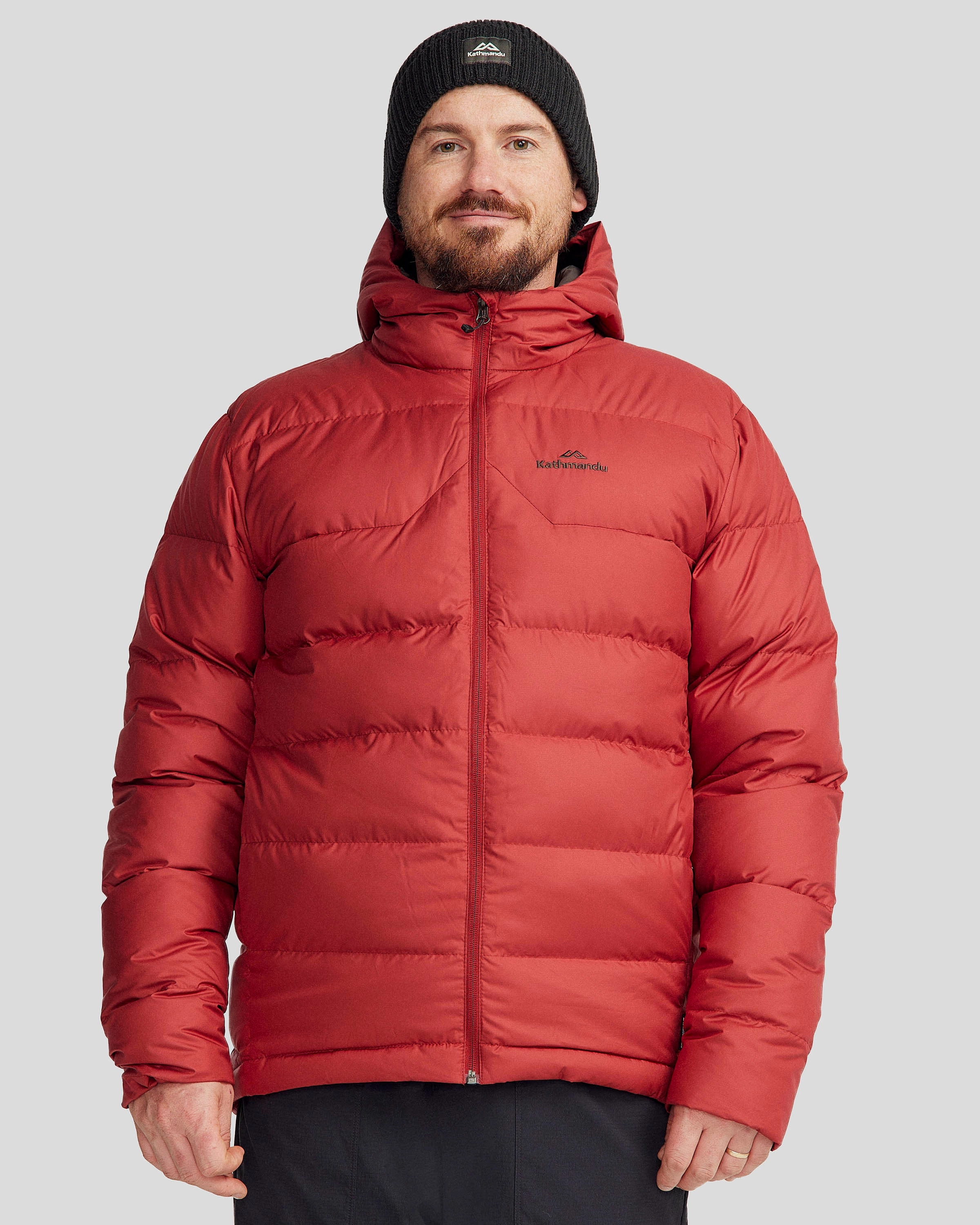 Men's Epiq Hooded Down Jacket - Pinot Breathable Mesh Panels Weatherproof Seams
