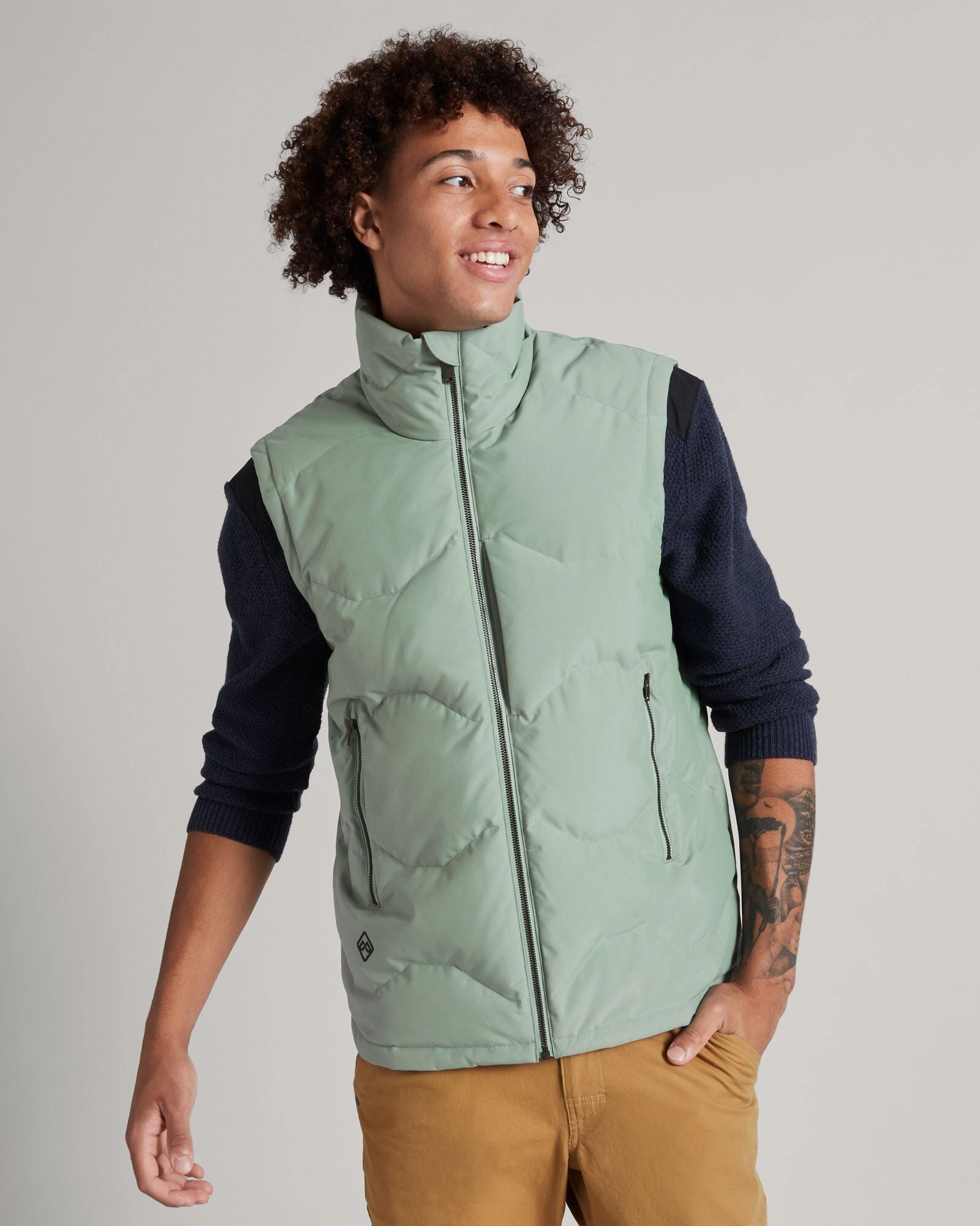 Modern Functional Design Water Resistant Design Men's Frisco X Down Vest - Gum Tree