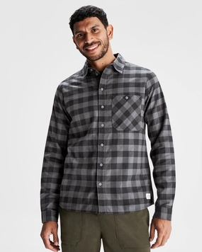 Men's Fyfe Flannel Shirt - Shale Gingham Chill Comfort