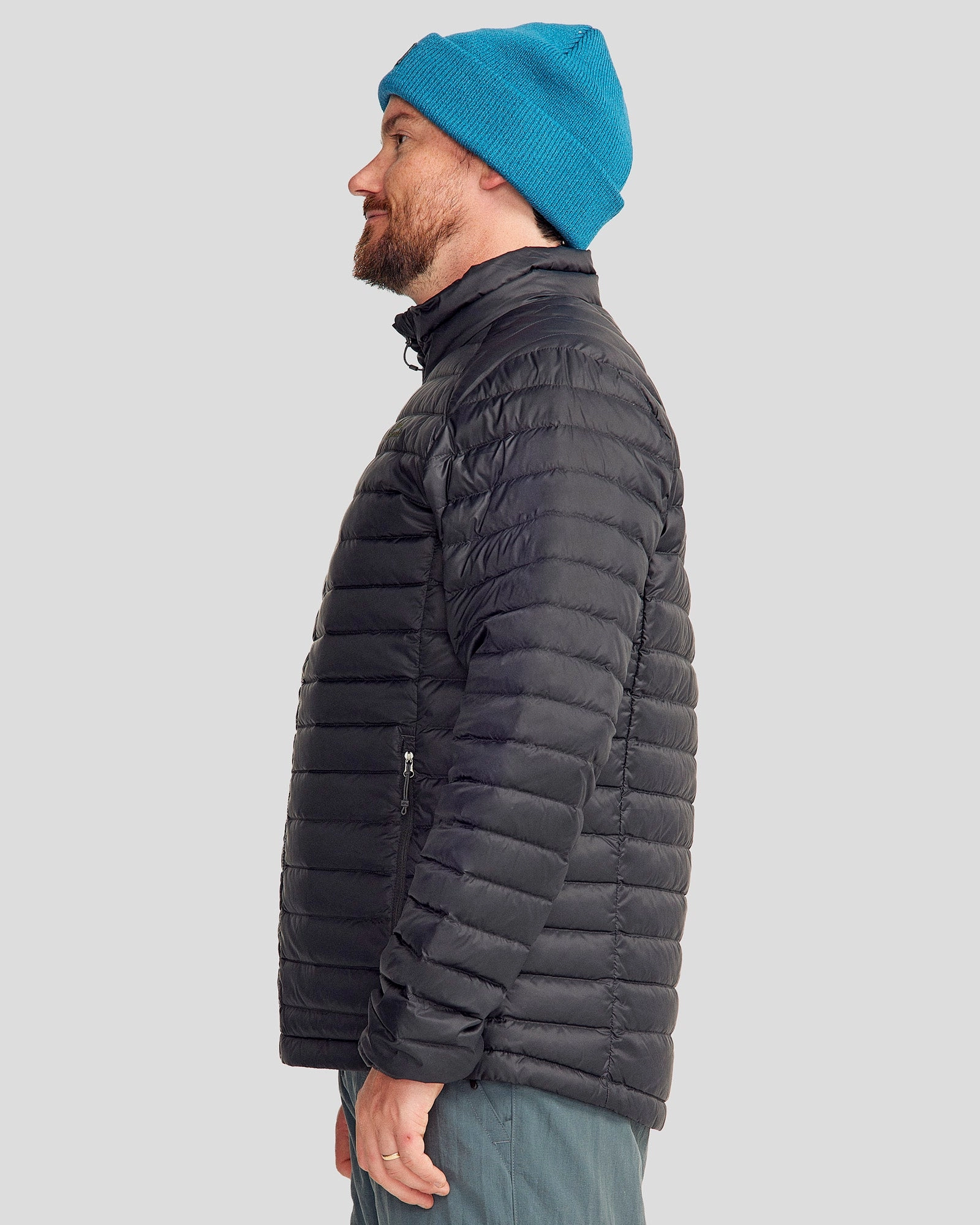 Men's Heli Down Jacket v4 - Black Stingray Heat Tech Fabric