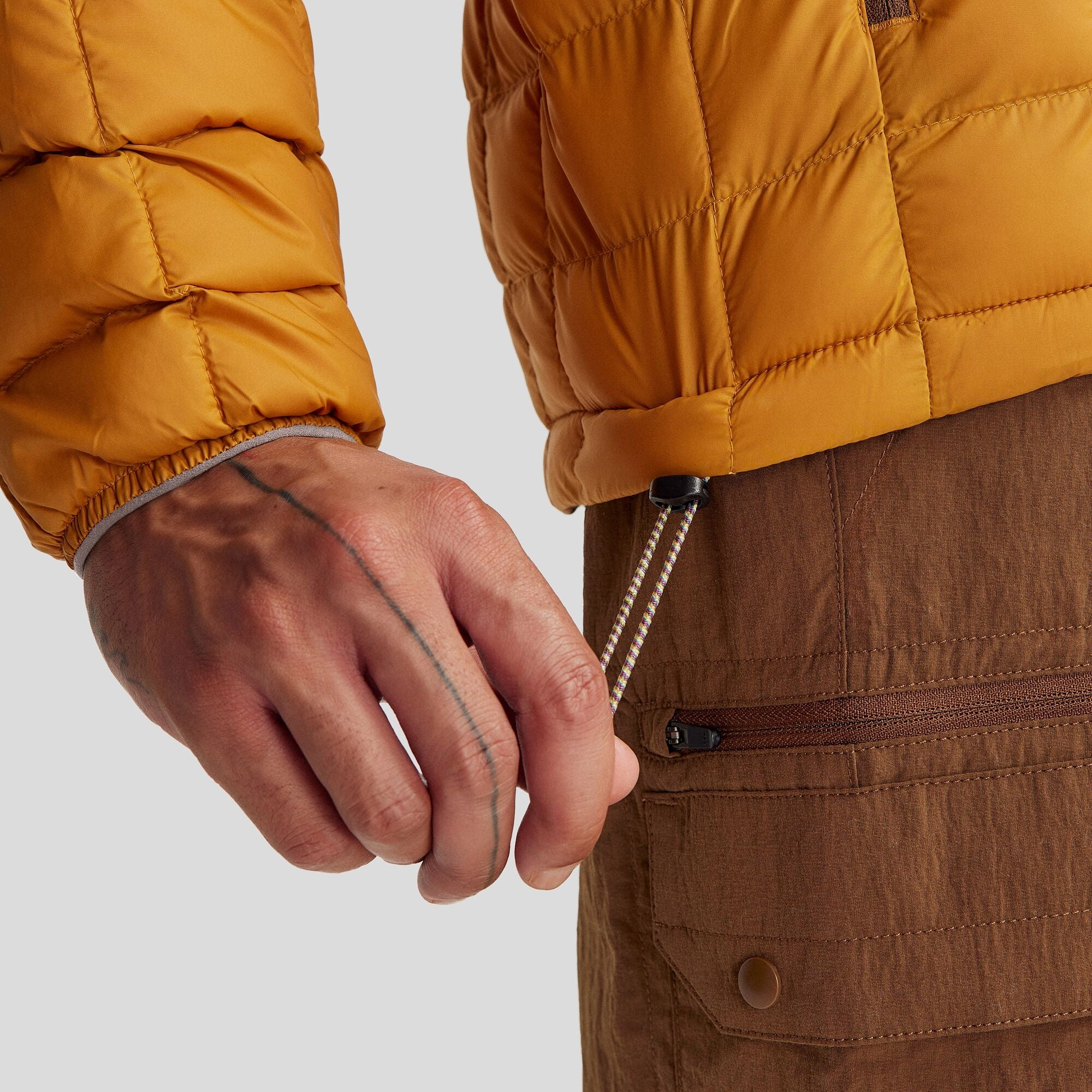 High Performance Blend Men's Heli Insulated Hooded Jacket - Golden Oak