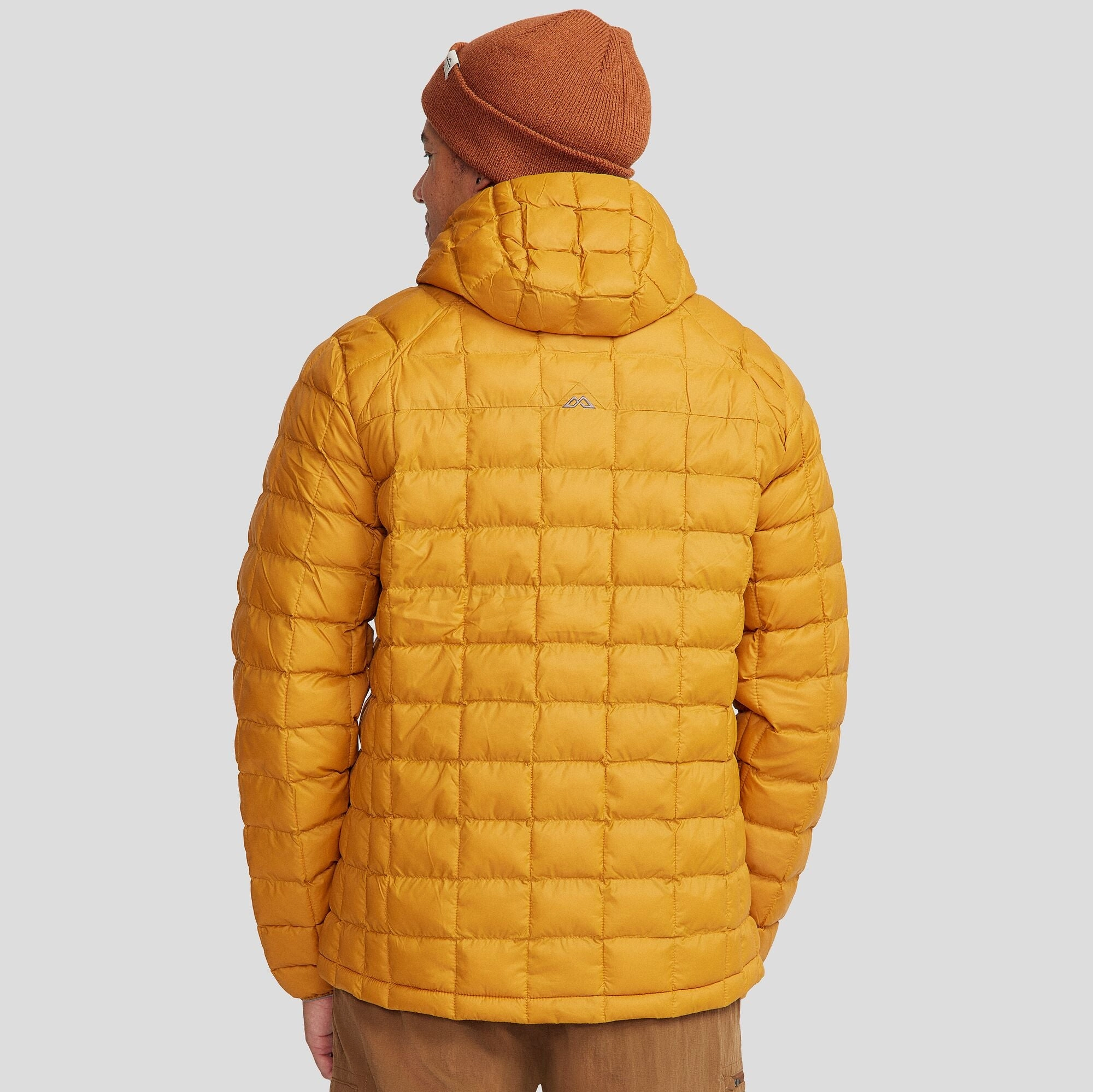 Men's Heli Insulated Hooded Jacket - Golden Oak RubberizedButtonClosures