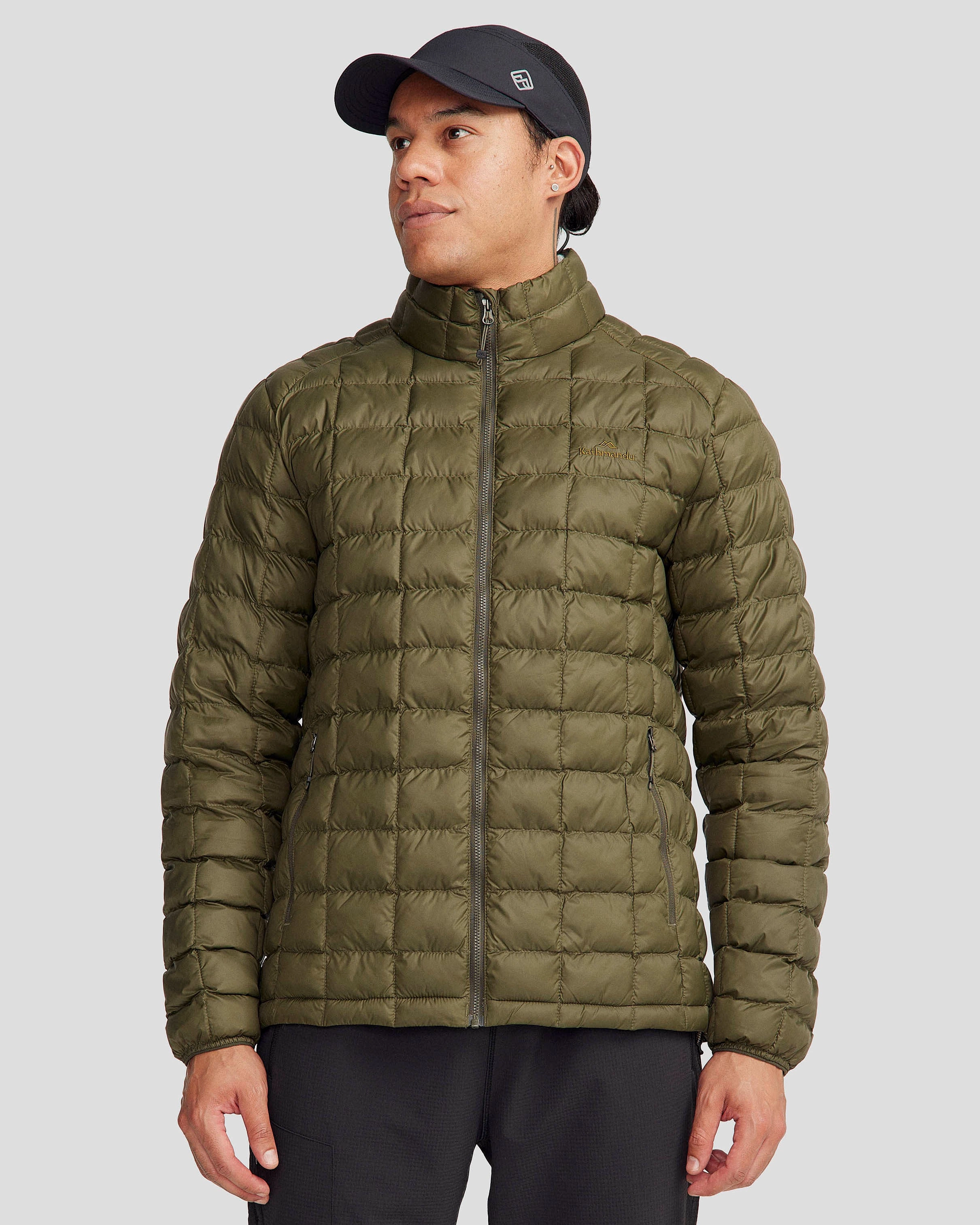Men's Heli Insulated Jacket - Light Moss Essential Fit EcoFriendly Water Repellency