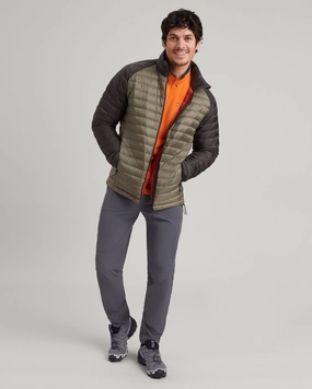 All Season Fit Thermal Insulated Jacket Men's Heli R Down Jacket - Beech/Dark Moss