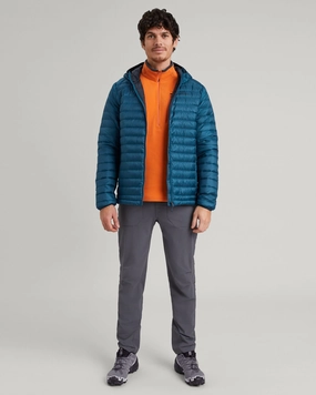 Men's Heli R Hooded Down Jacket - Undertow DoubleLayeredEdges Anytime Outer Fit
