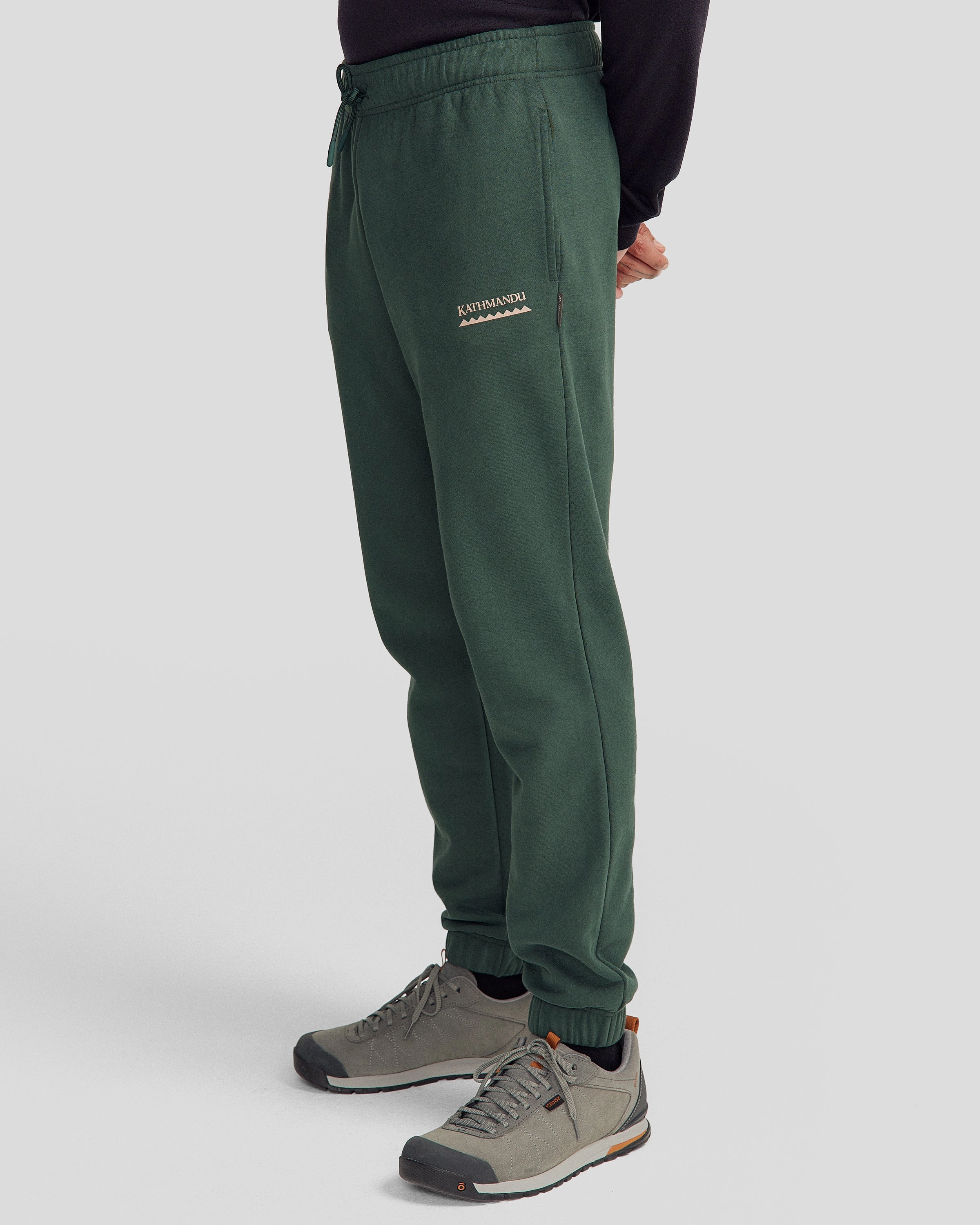Men's Heritage Logo Brushed Joggers - Deep Forest Mid-rise fit Dynamic Flex Panels