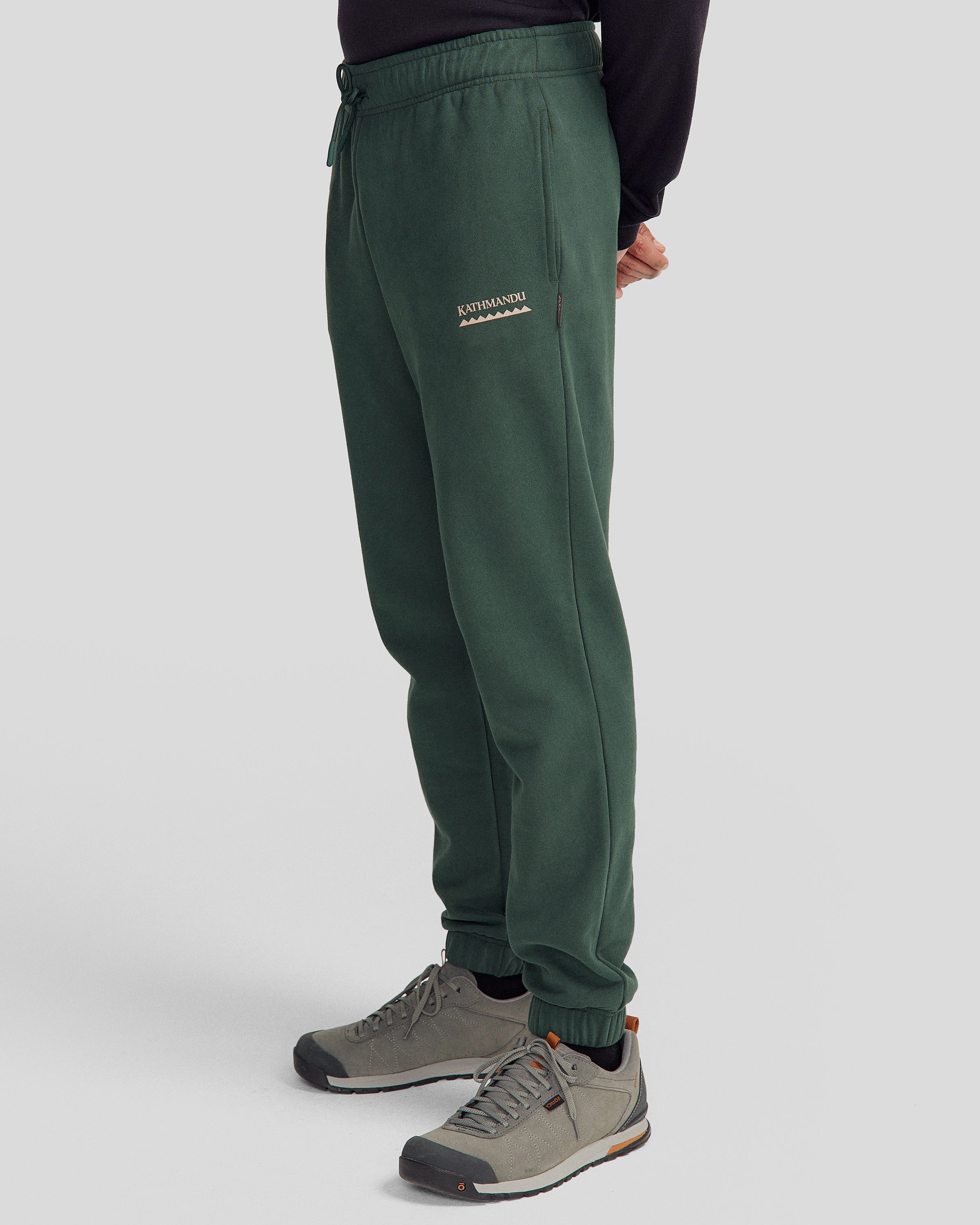 Men's Heritage Logo Brushed Joggers - Deep Forest Rugged Wear